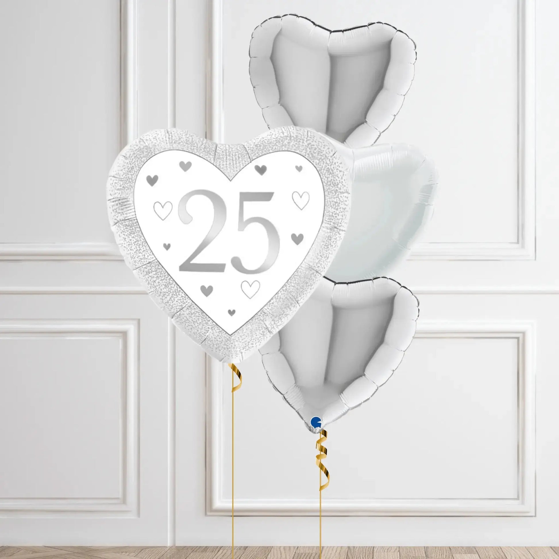 Silver 25th Anniversary Balloon Bouquet