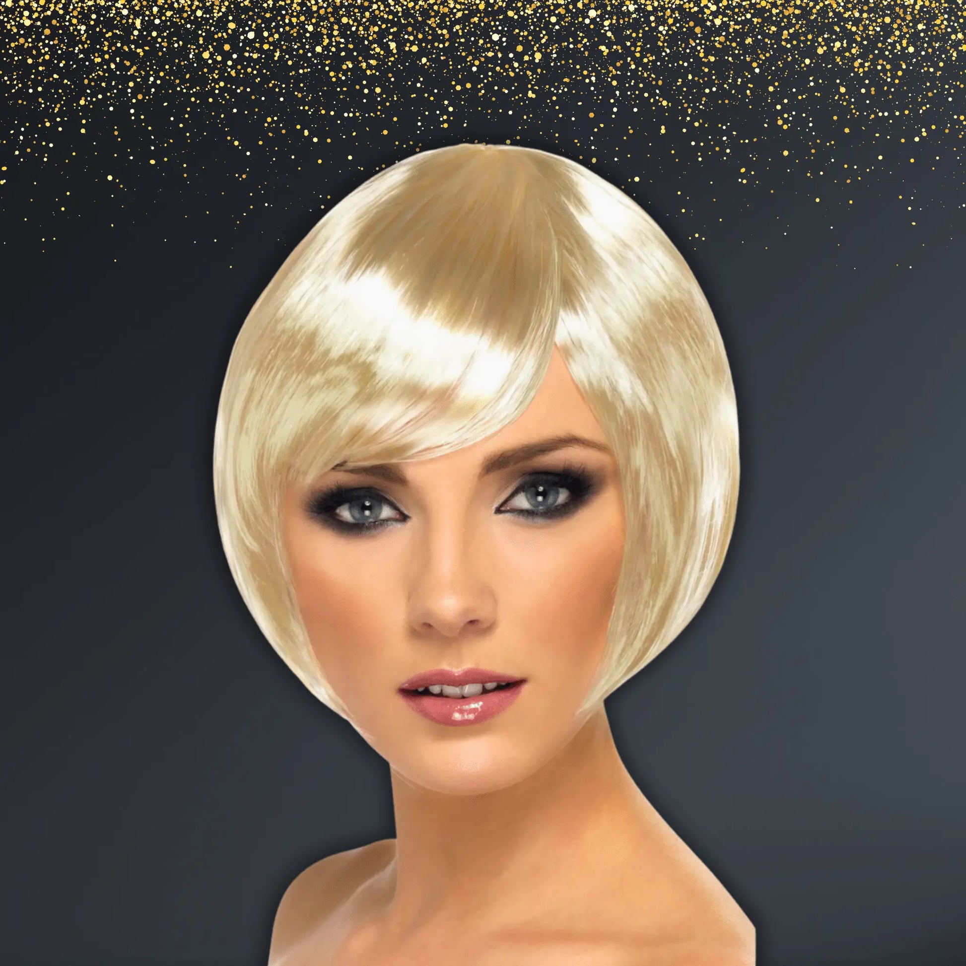 Sleek Blonde Bob Wig – Chic Fancy Dress Accessory