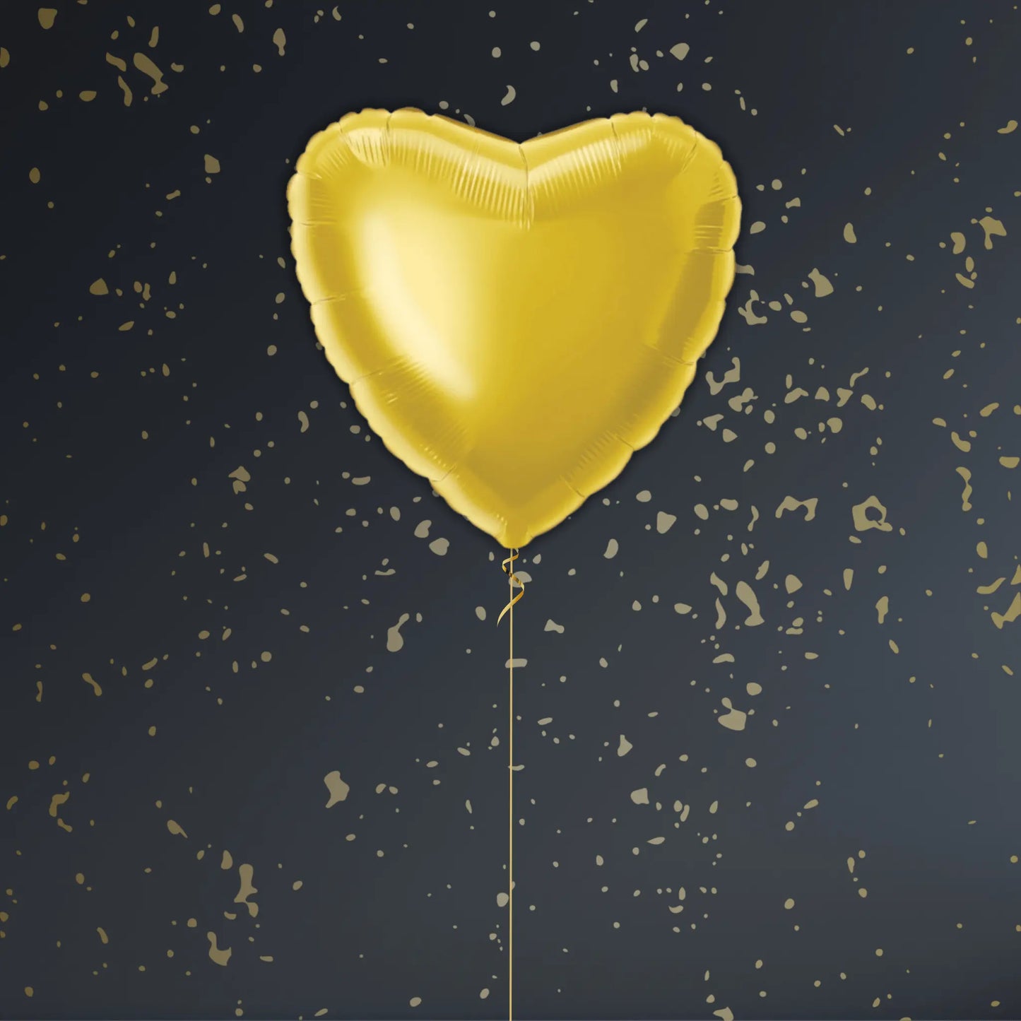 18" Solid Classic Gold Heart Foil Balloon – Single or Balloon Bouquet | The Party Hut