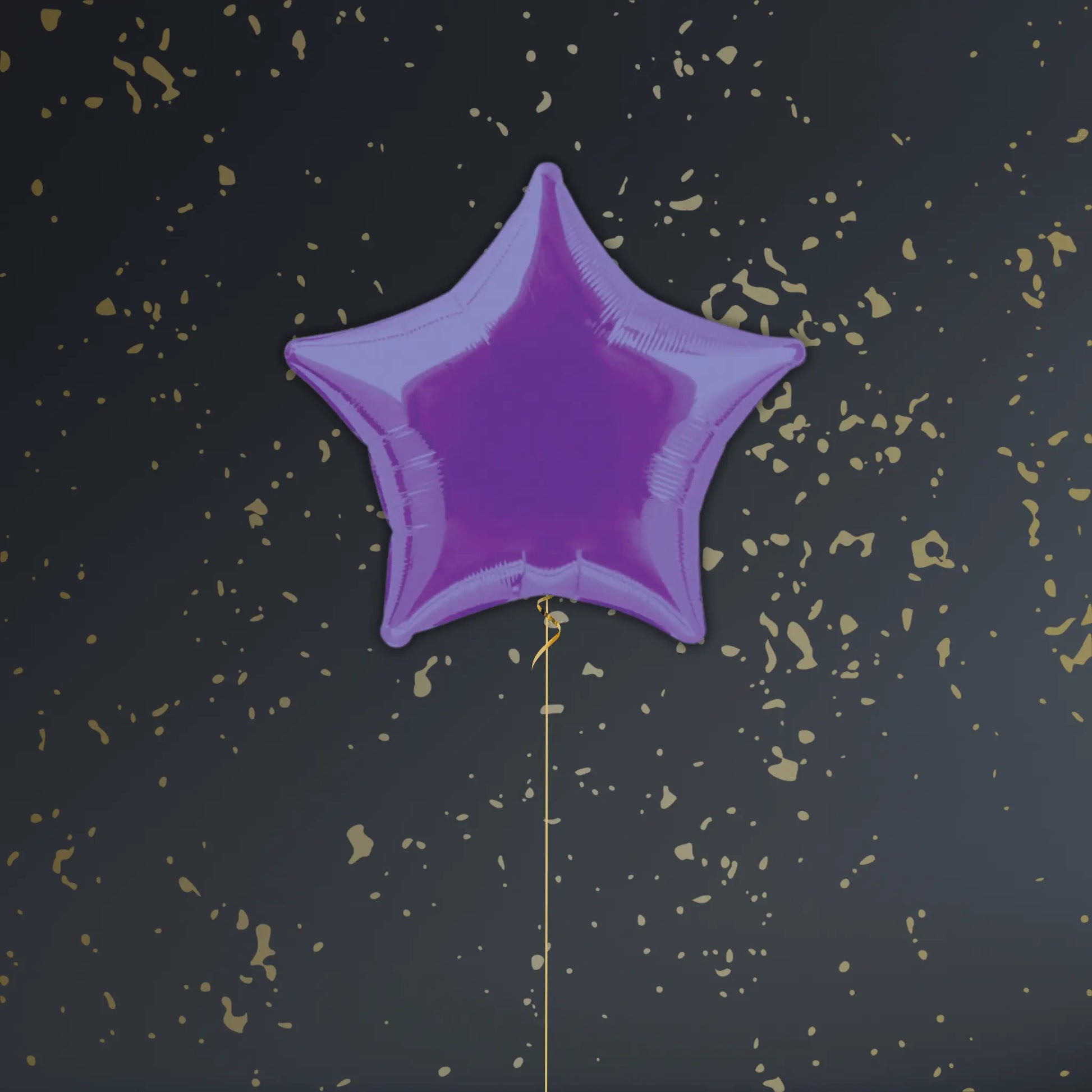 Deep Purple Star Balloon Package - Helium Filled