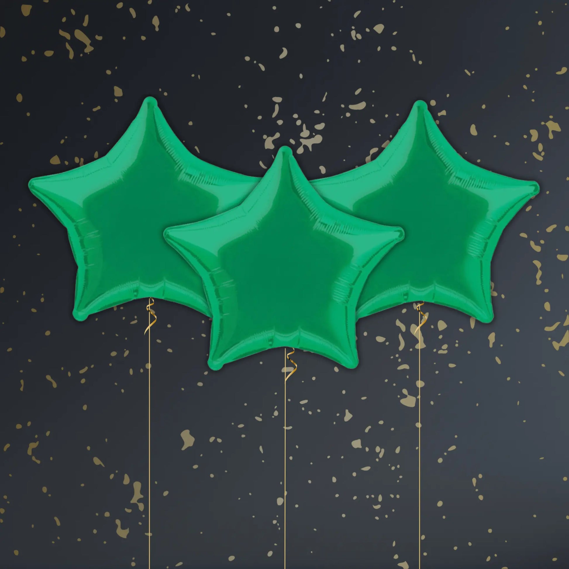 Green Star Balloon Package - Helium Filled