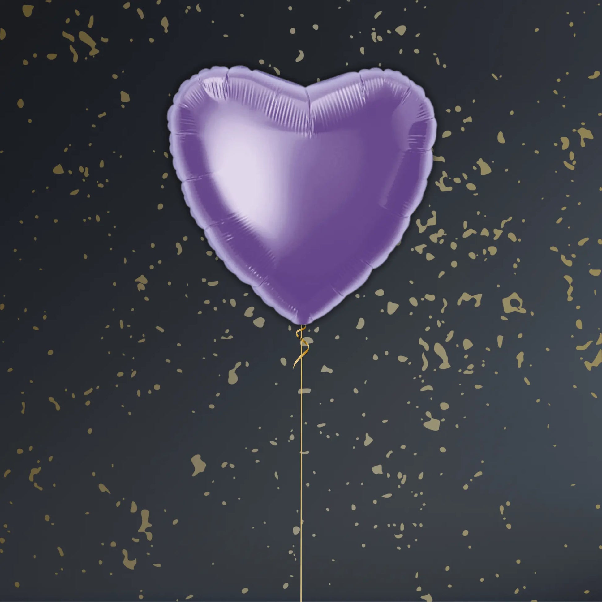 Lavender Heart Balloon Package - Helium Filled