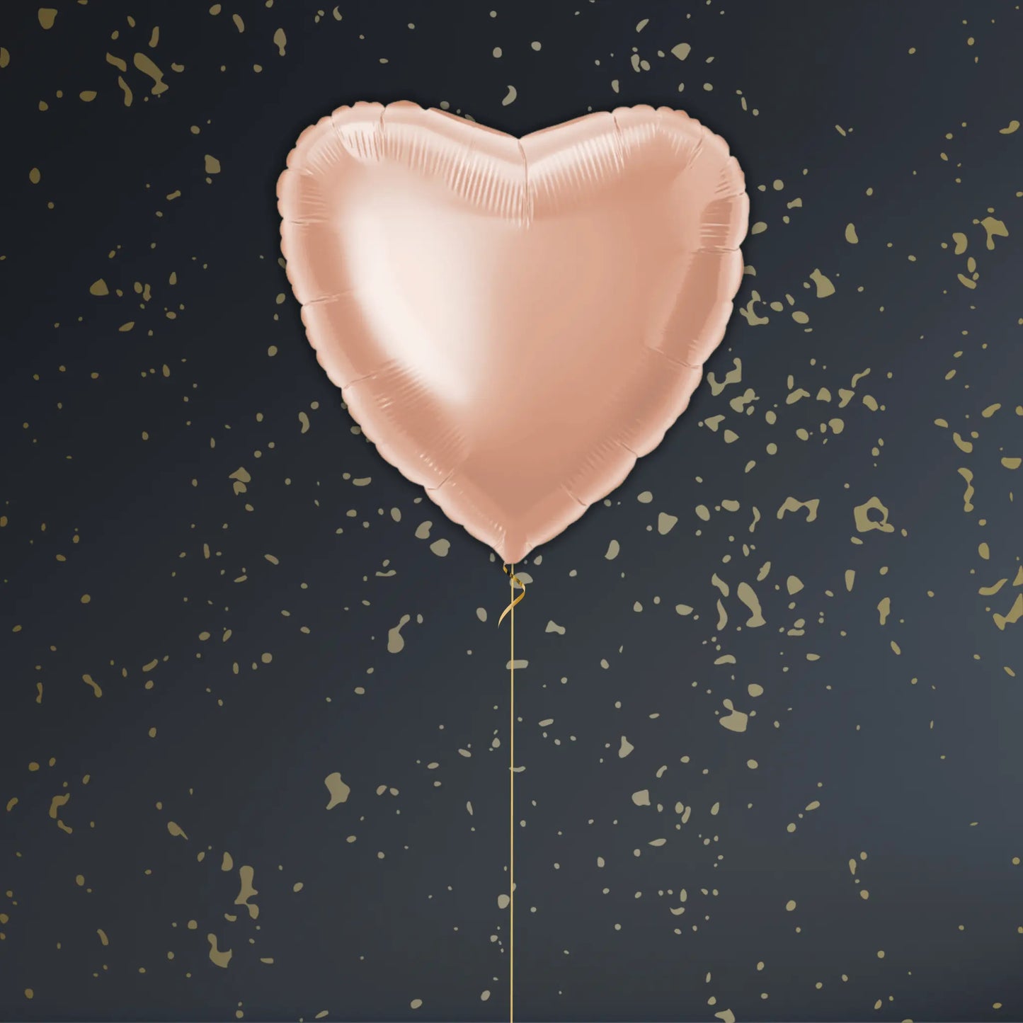 18" Solid Rose Gold Heart Foil Balloon – Single or Balloon Bouquet | The Party Hut
