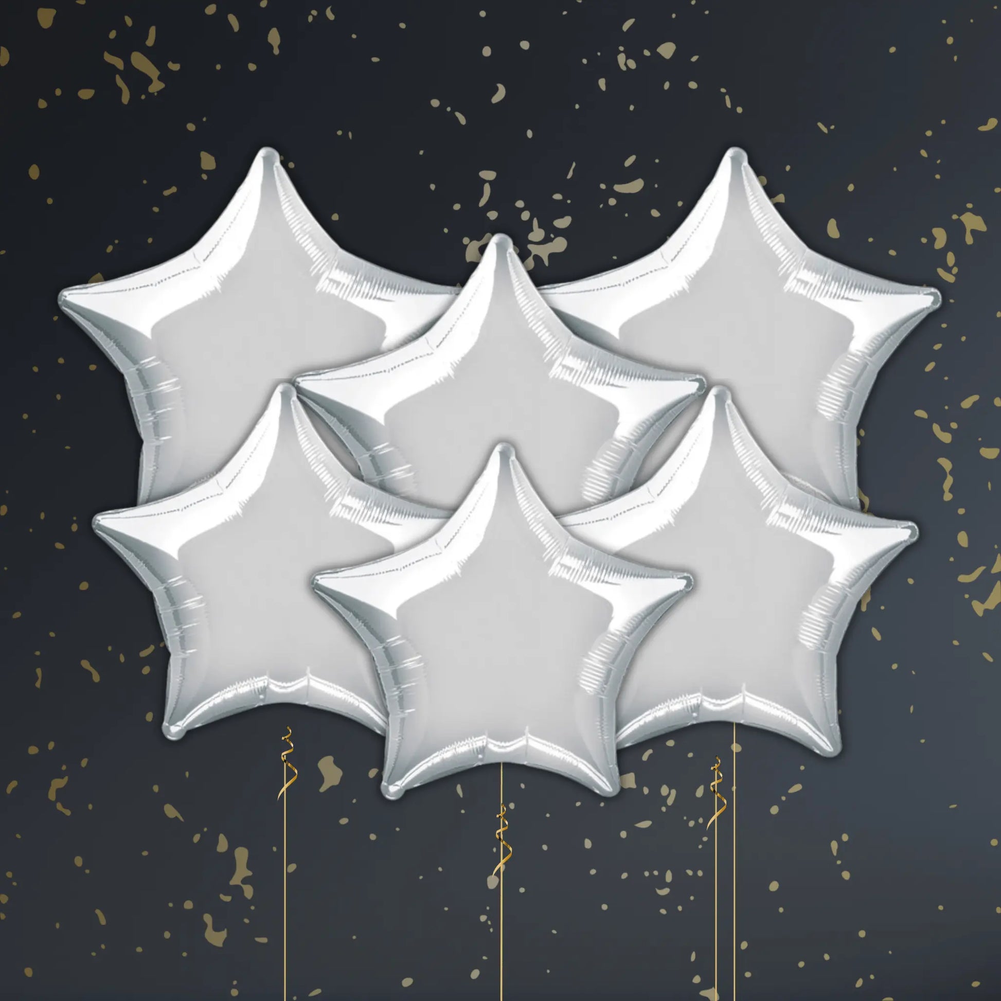 Silver Star Balloon Package - Helium Filled