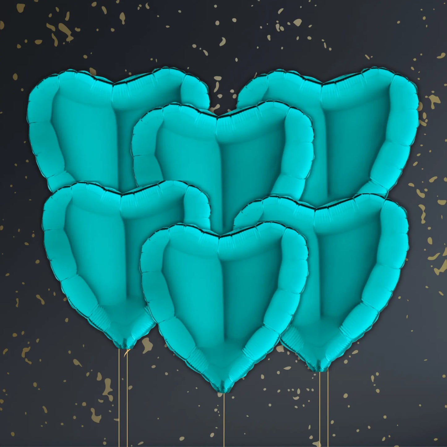 18" Tiffany Blue Heart Foil Balloon – Single or Balloon Bouquet | The Party Hut