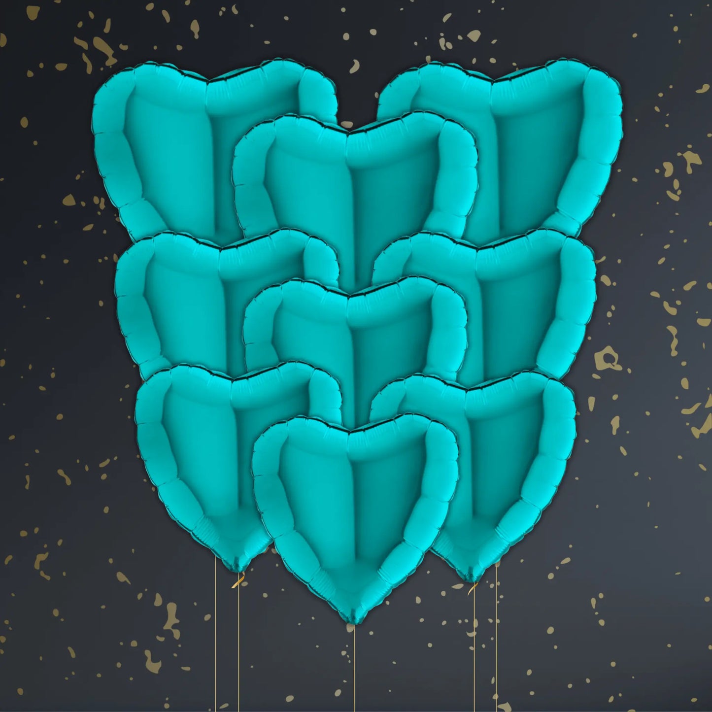 18" Tiffany Blue Heart Foil Balloon – Single or Balloon Bouquet | The Party Hut