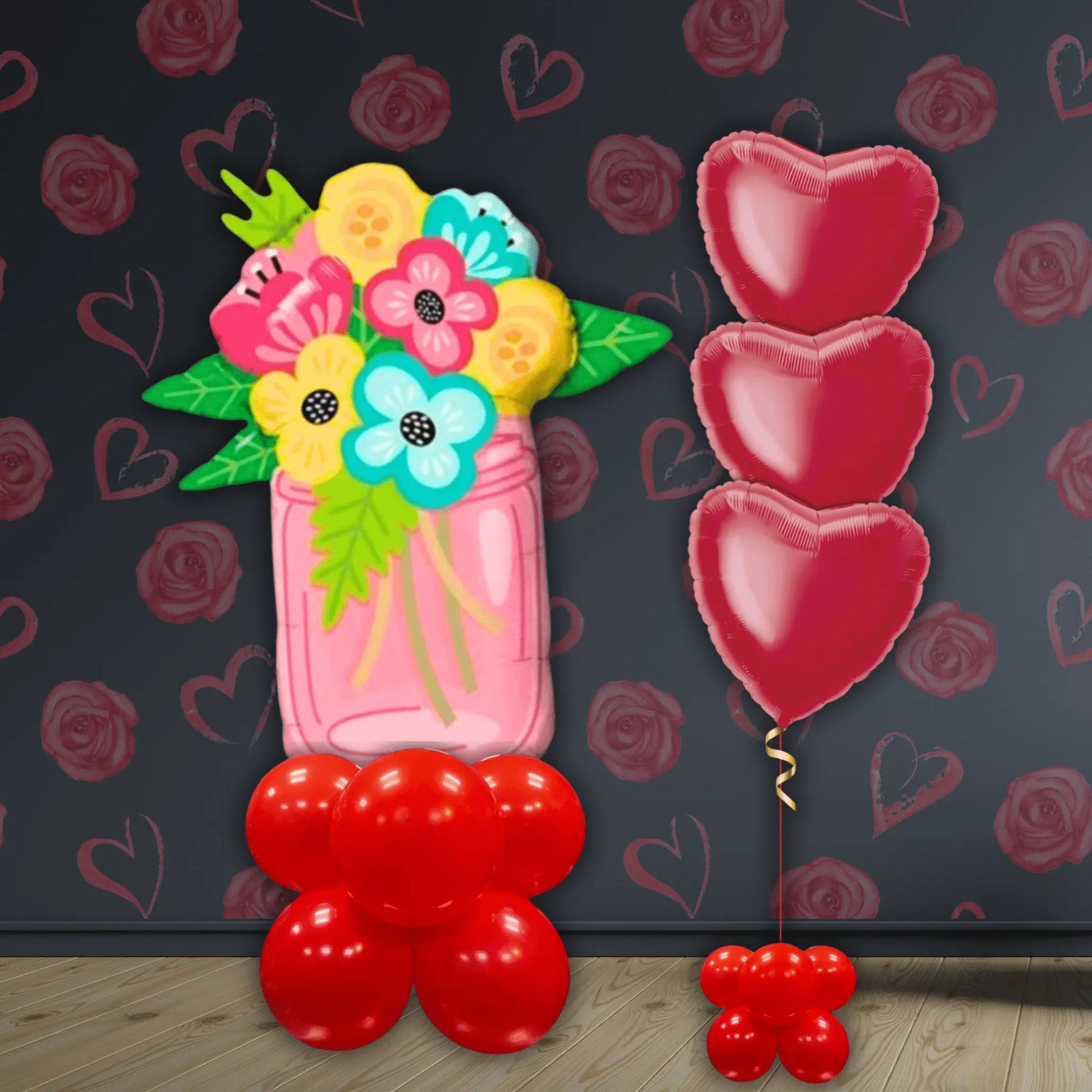 Vase of Flowers Balloon Stack Package