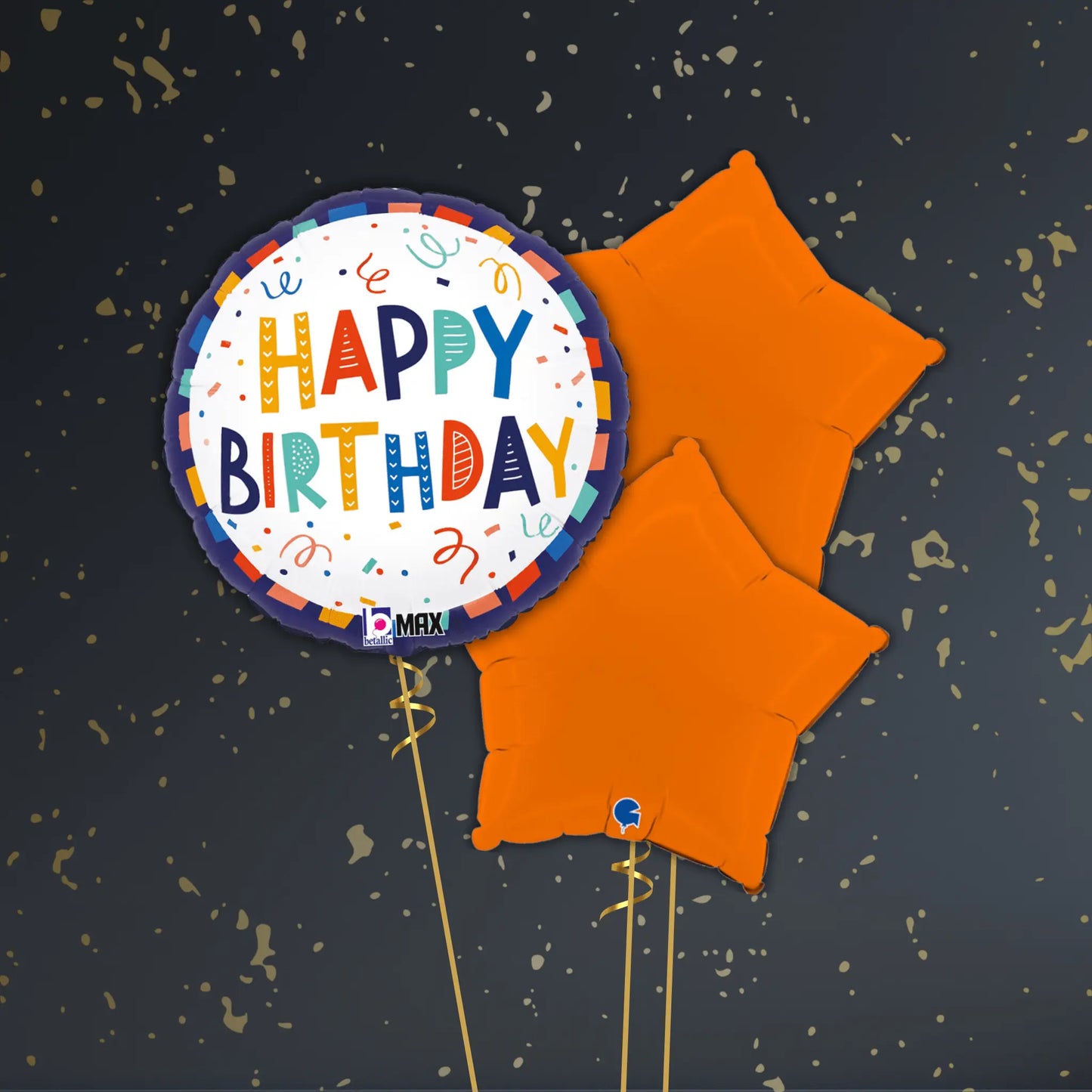18" Vibrant Fun Birthday Foil Balloon – Single or Balloon Bouquet | The Party Hut