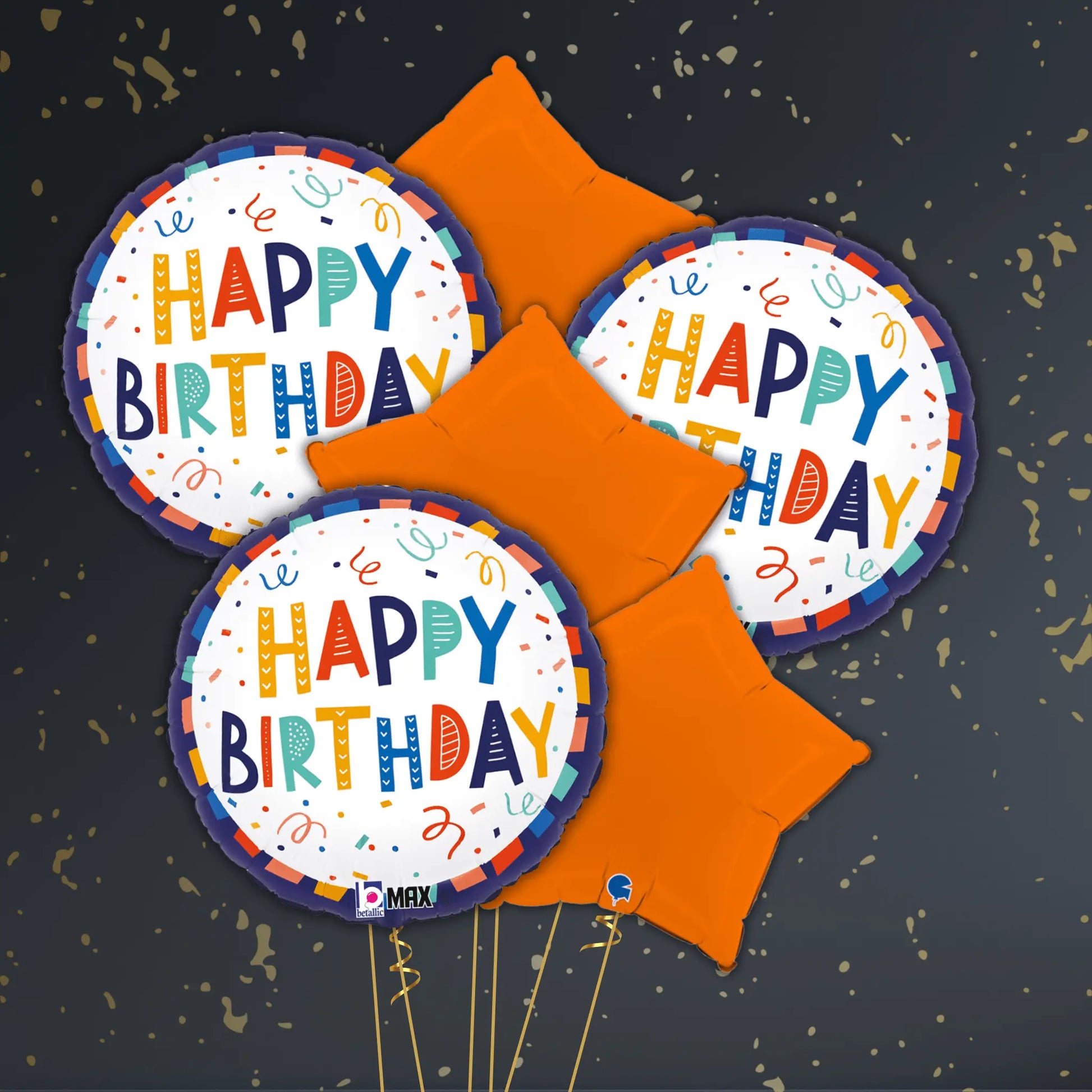 Vibrant Birthday Balloon Package - Helium Filled