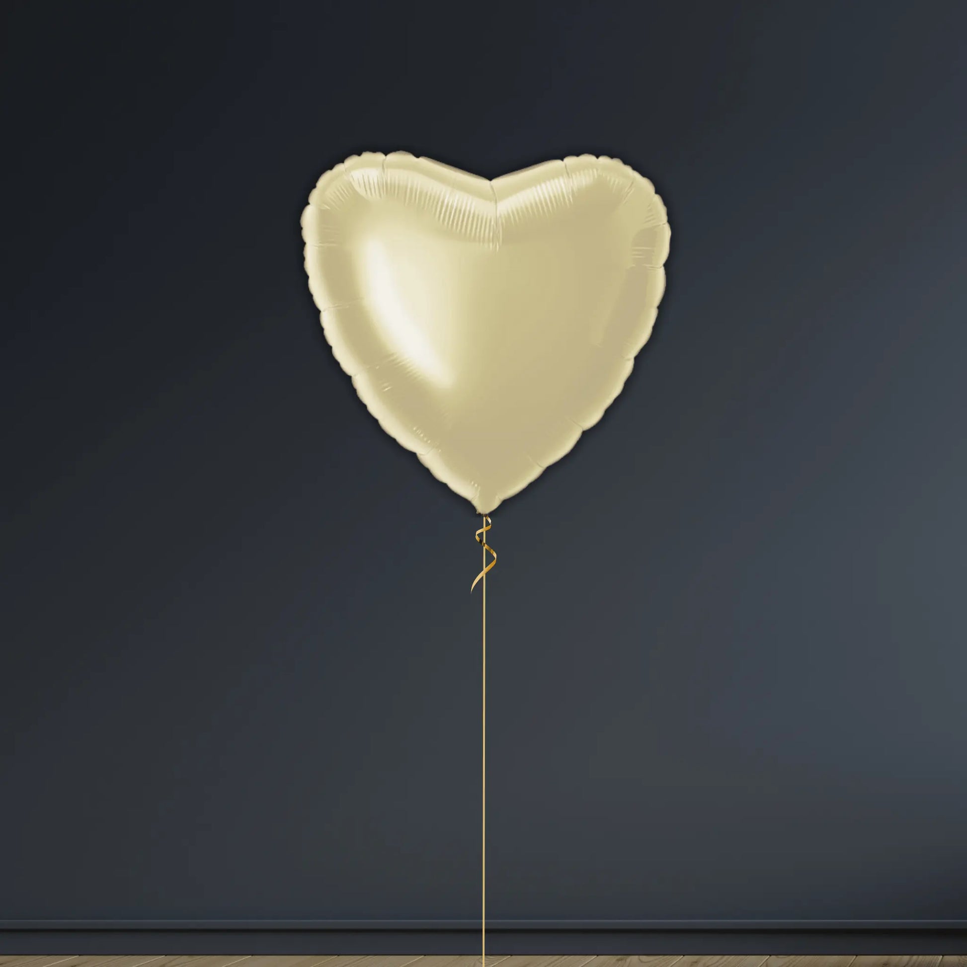 Silk Gold Heart Balloon Package - Helium Filled