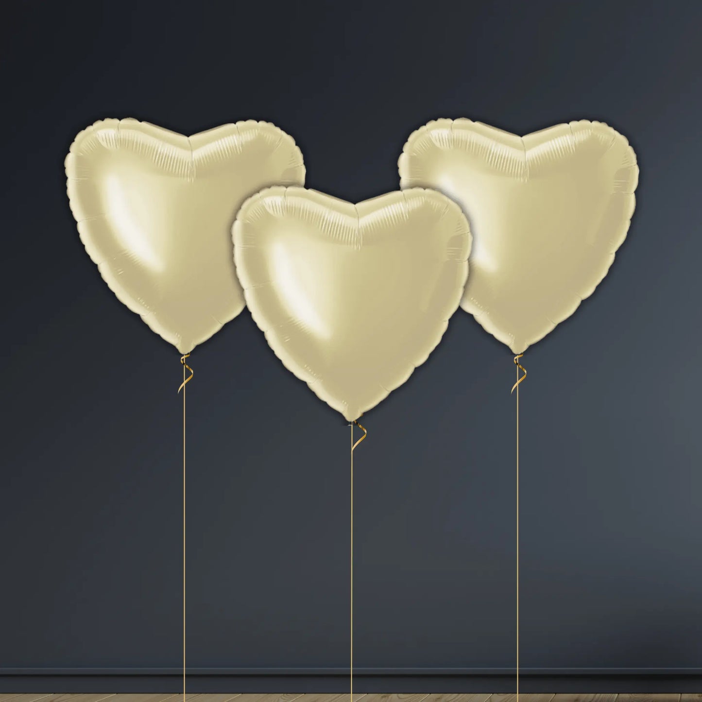 🎈 18" Champagne Gold Heart Foil Balloons – Elegant & Timeless Decor 🌟 | The Party Hut