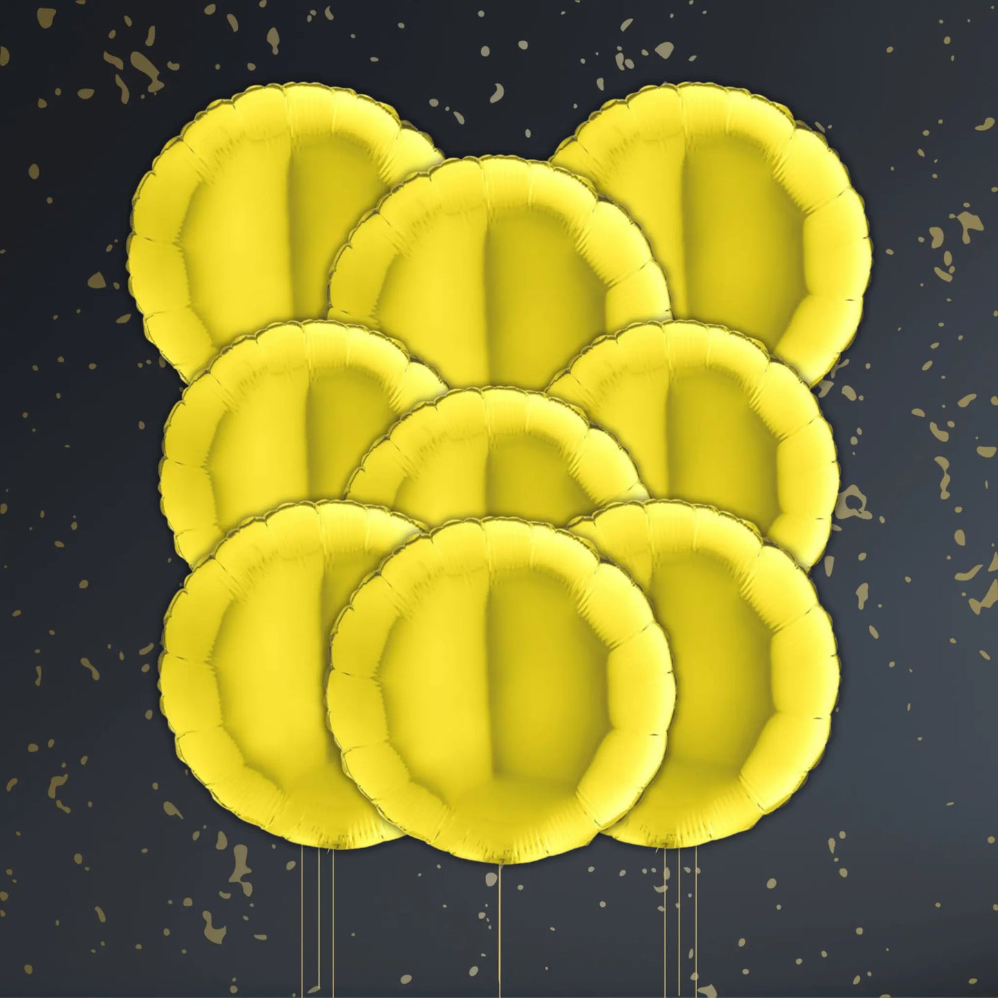 18" Yellow Round Foil Balloon – Single or Balloon Bouquet | The Party Hut