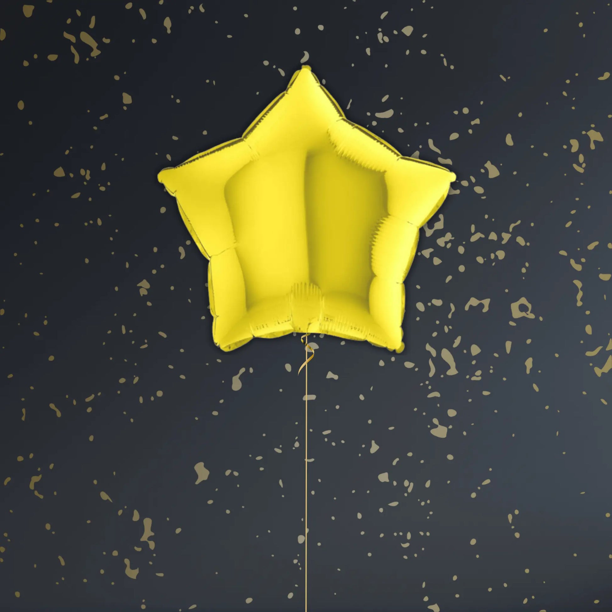 Yellow Star Balloon Package - Helium Filled