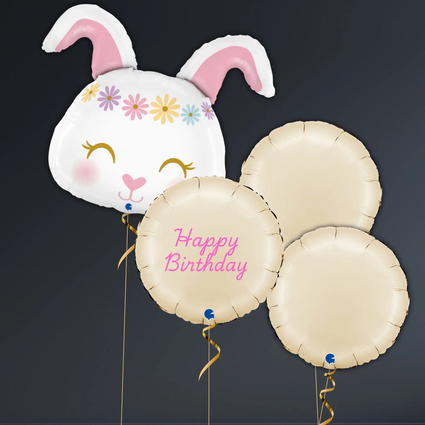 Adorable Bunny & Pastel Flower Balloon Package - Birthday Balloons | The Party Hut Cheltenham