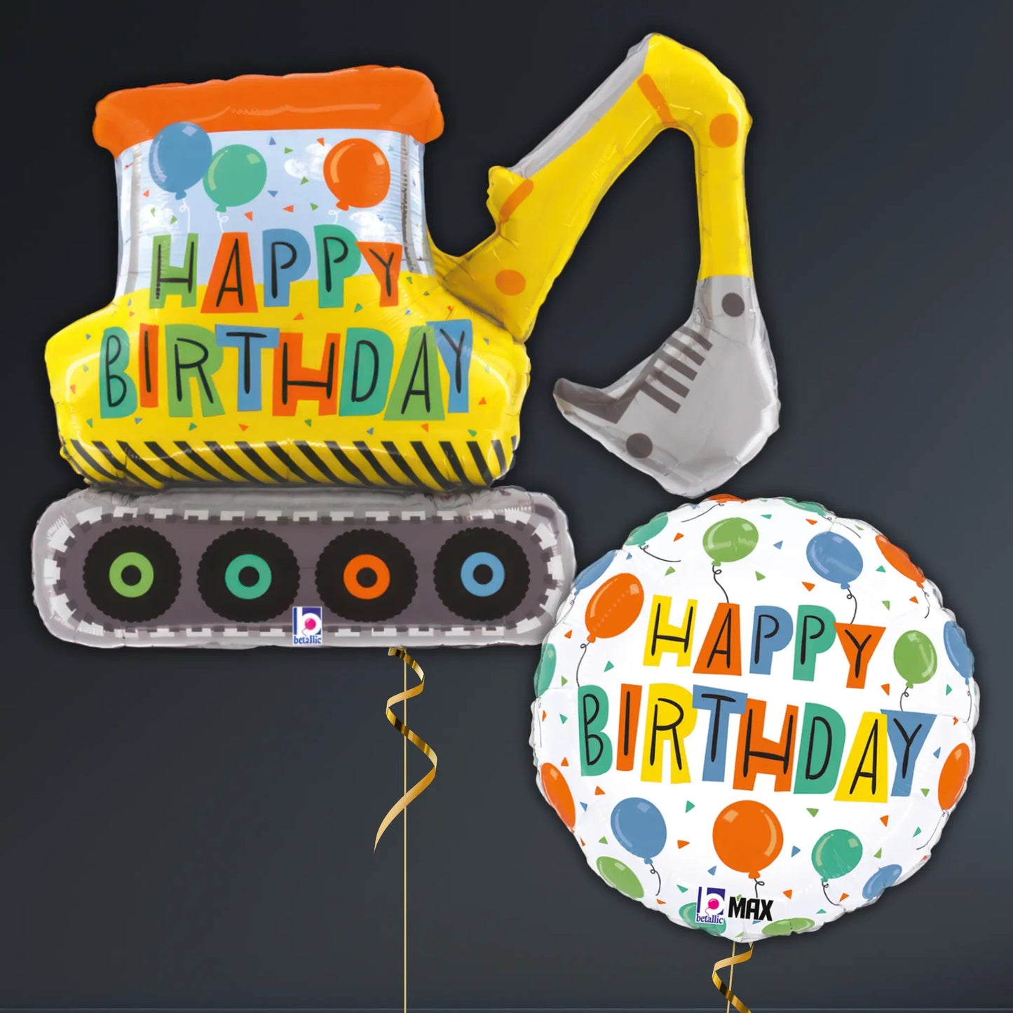 Birthday Construction Digger Balloon Package – 31" Helium Filled | The Party Hut Cheltenham