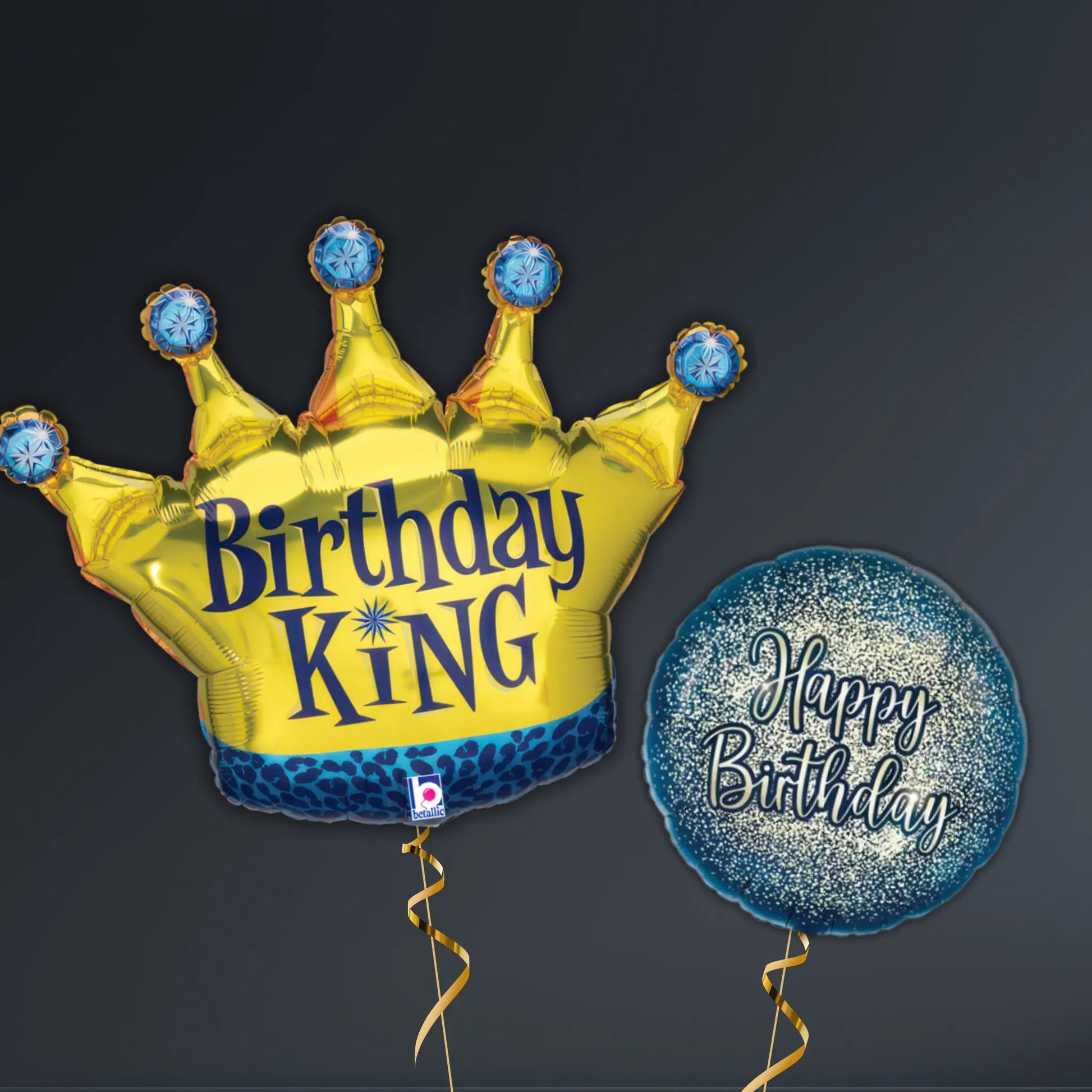 Birthday King Balloon Package – 30" Helium Filled