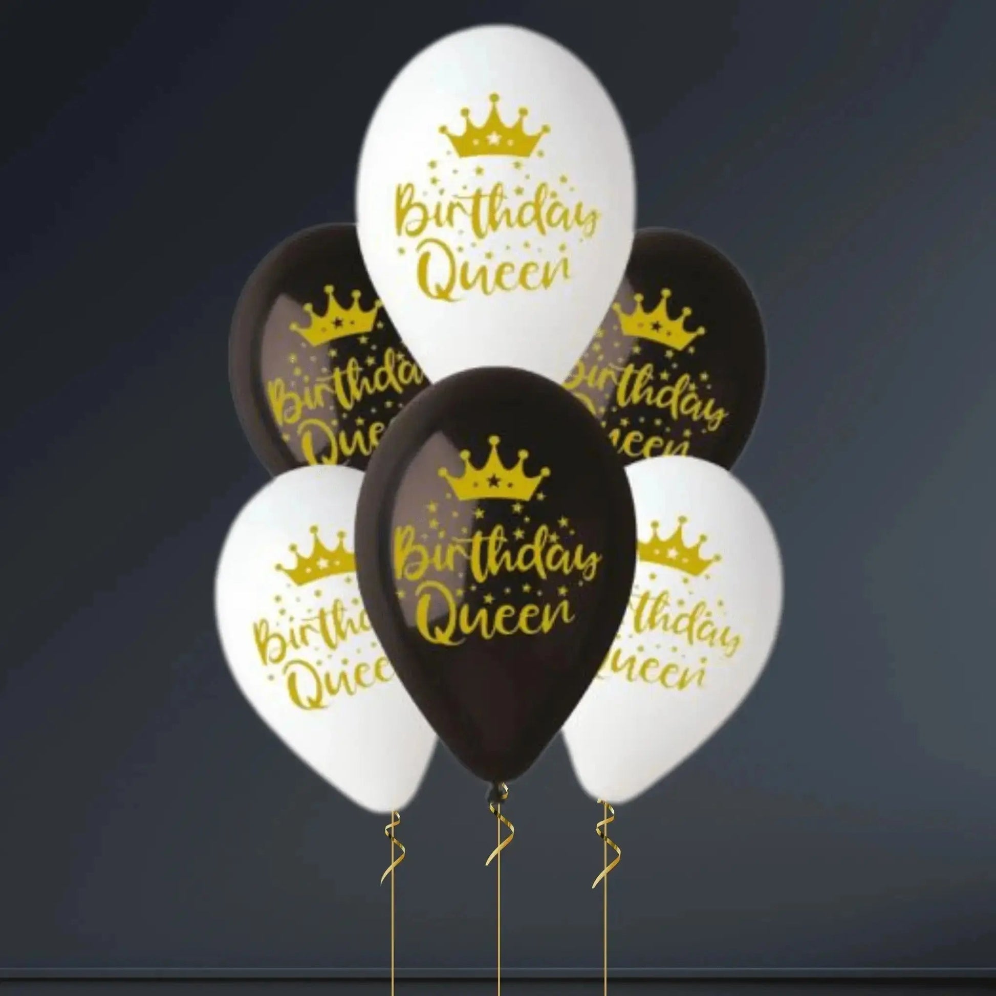 👑 Birthday Queen Latex Balloon Bouquet – A Regal Celebration in Style! 🎈✨