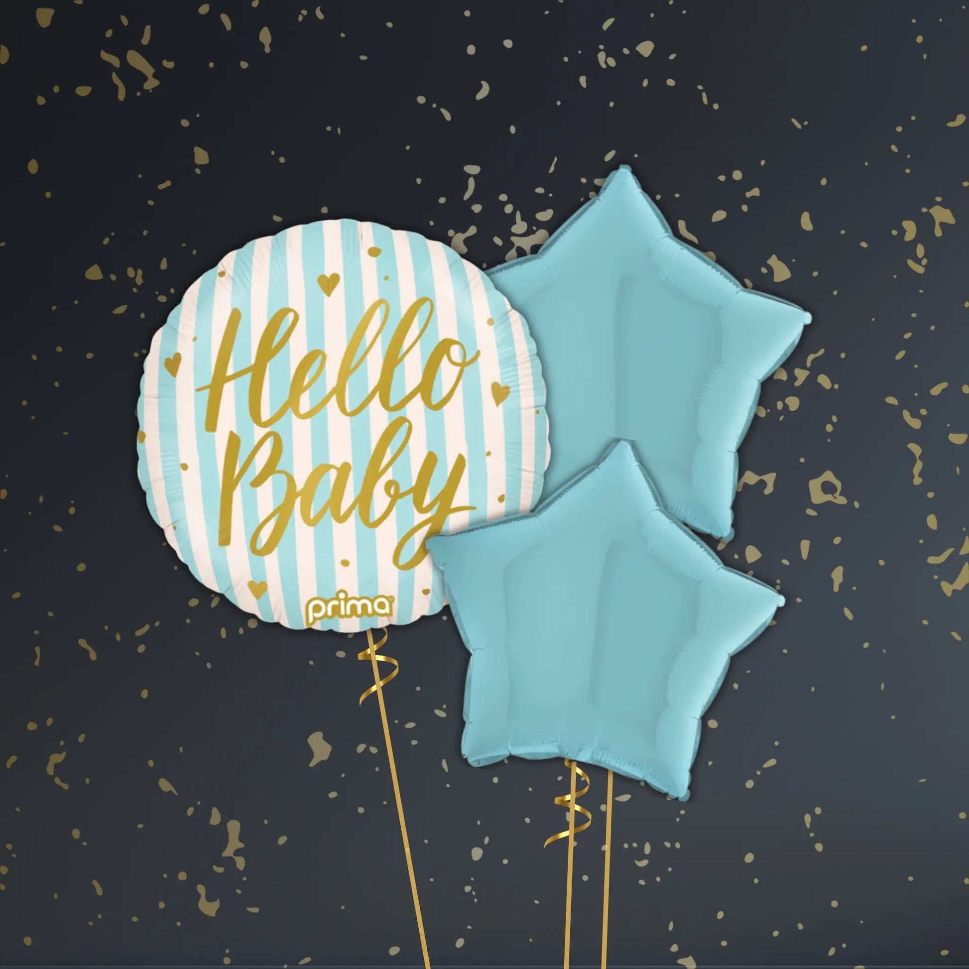 Hello Baby Boy Balloon Package - Helium Filled