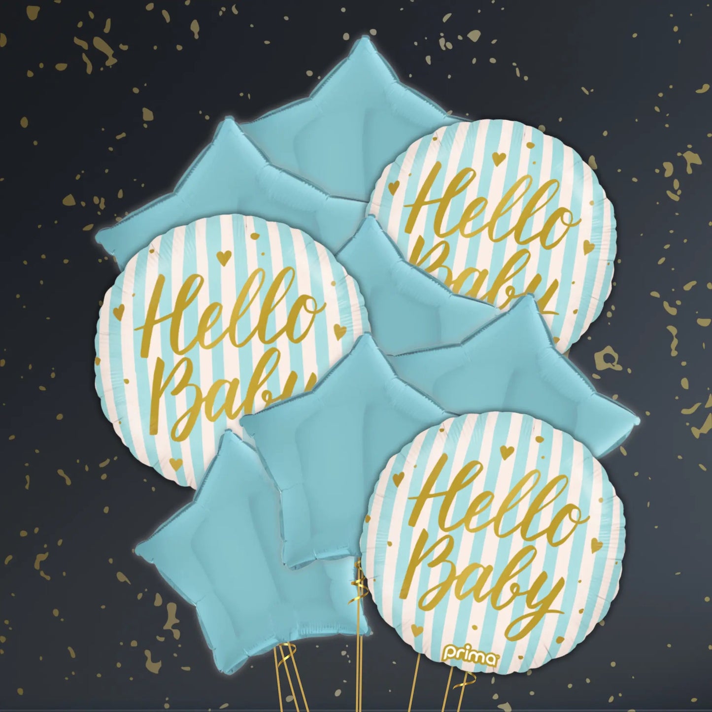Hello Baby Boy Balloon Package - Helium Filled | The Party Hut Cheltenham