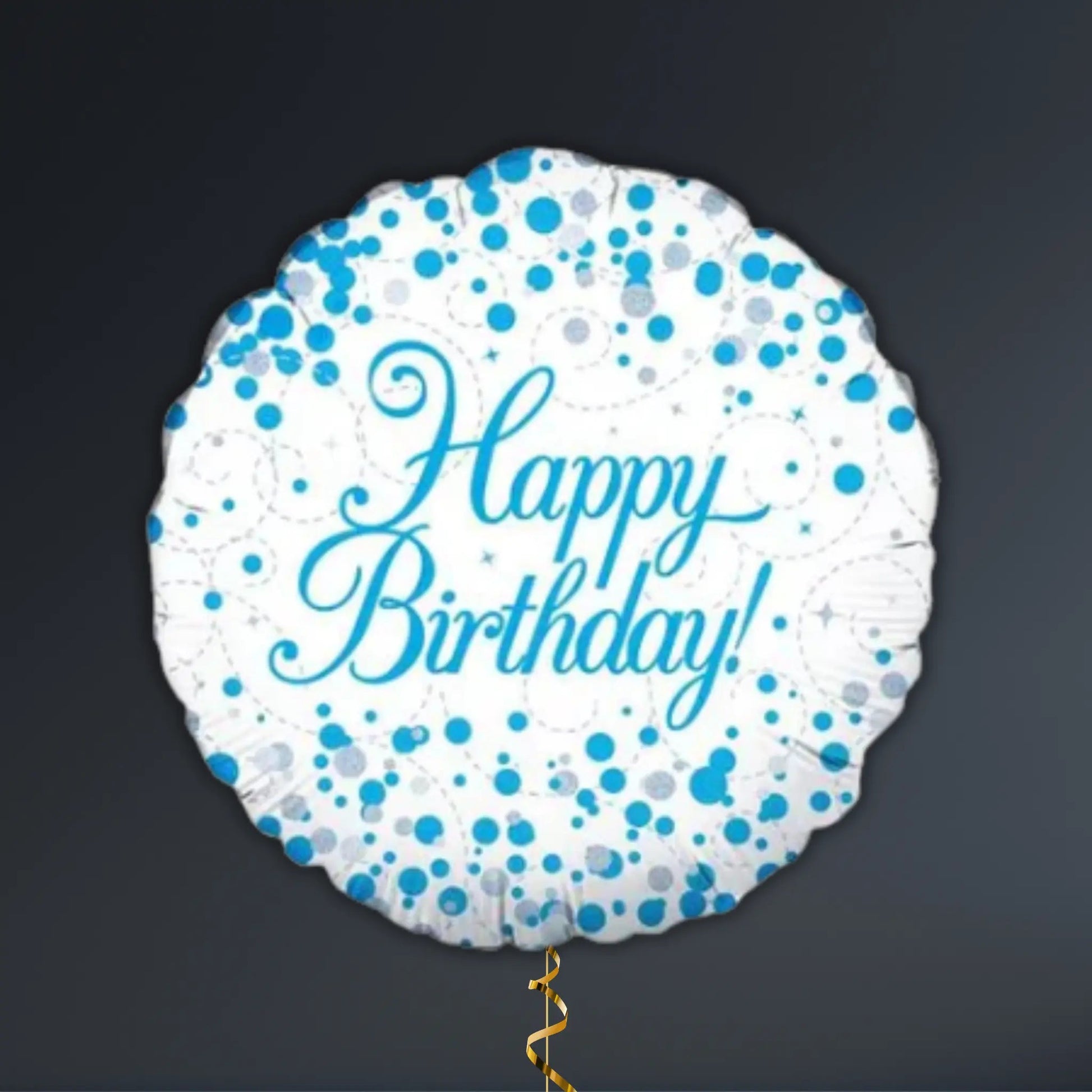 Blue & Silver Birthday Balloon Package – Helium Filled