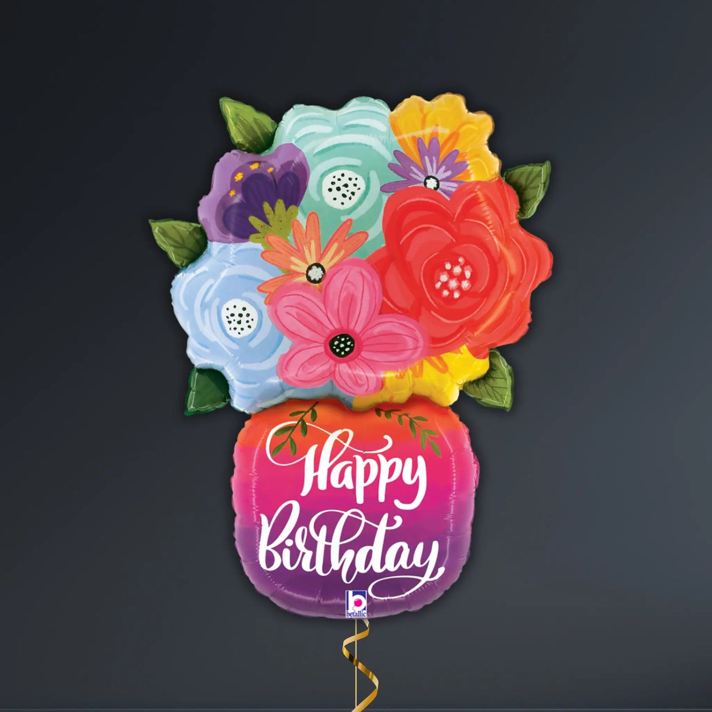 Bright Florals in a Vase Balloon Package – Helium Filled | The Party Hut Cheltenham