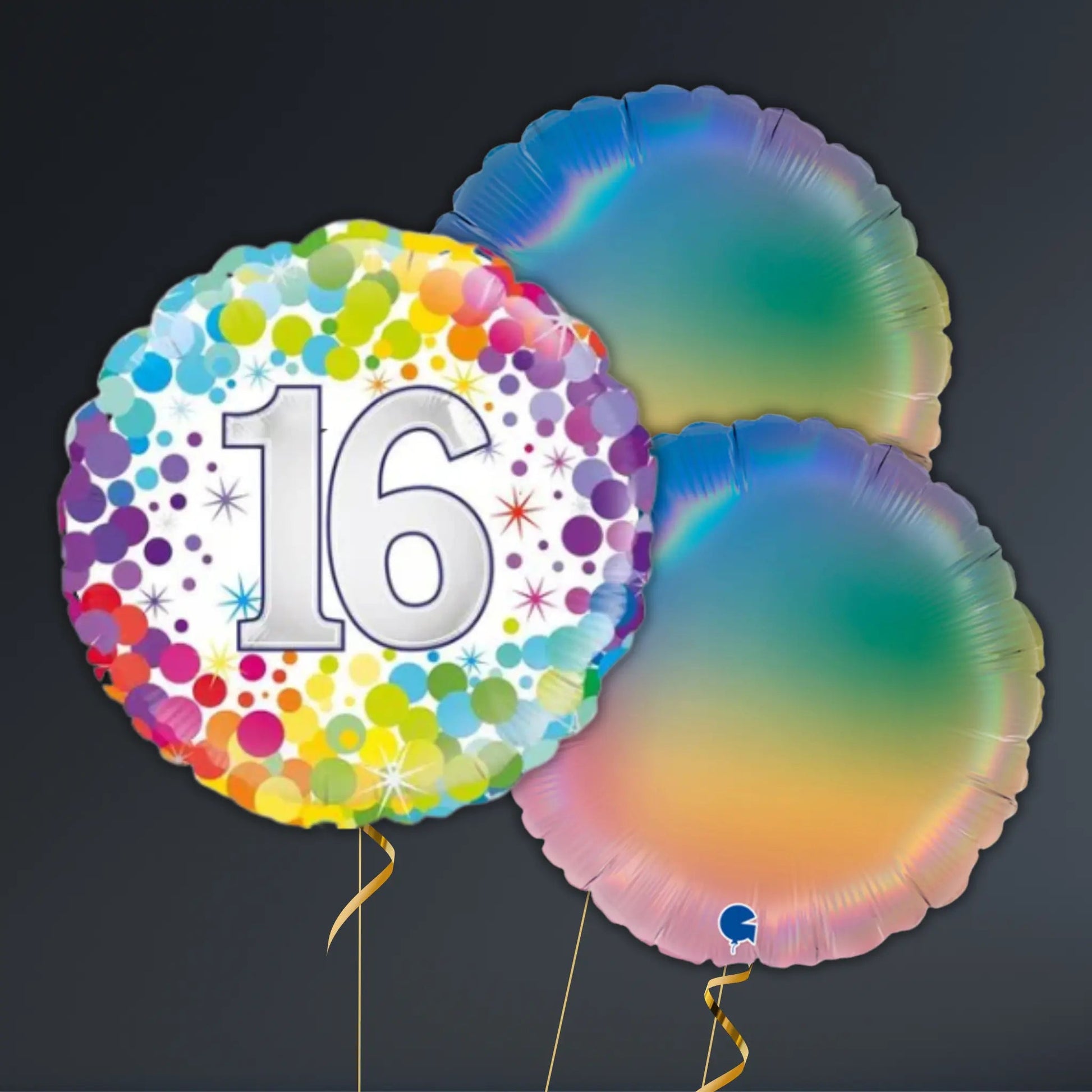 Colourful Confetti 16th Birthday Balloon Package – Helium Filled