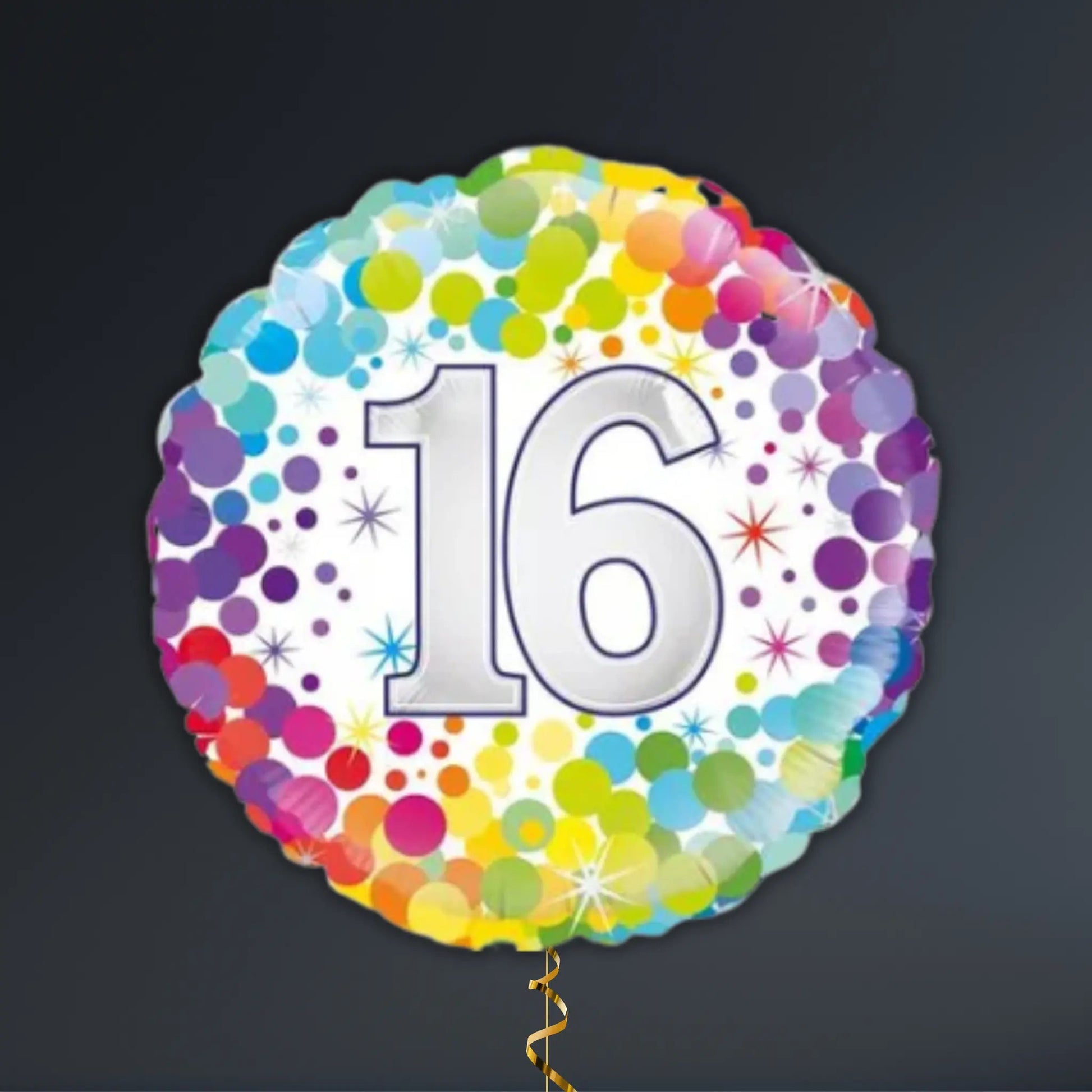 Colourful Confetti 16th Birthday Balloon Package – Helium Filled