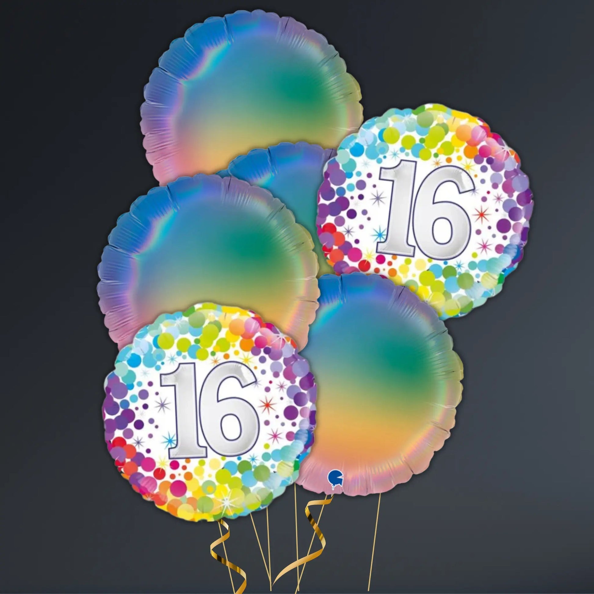 Colourful Confetti 16th Birthday Balloon Package – Helium Filled