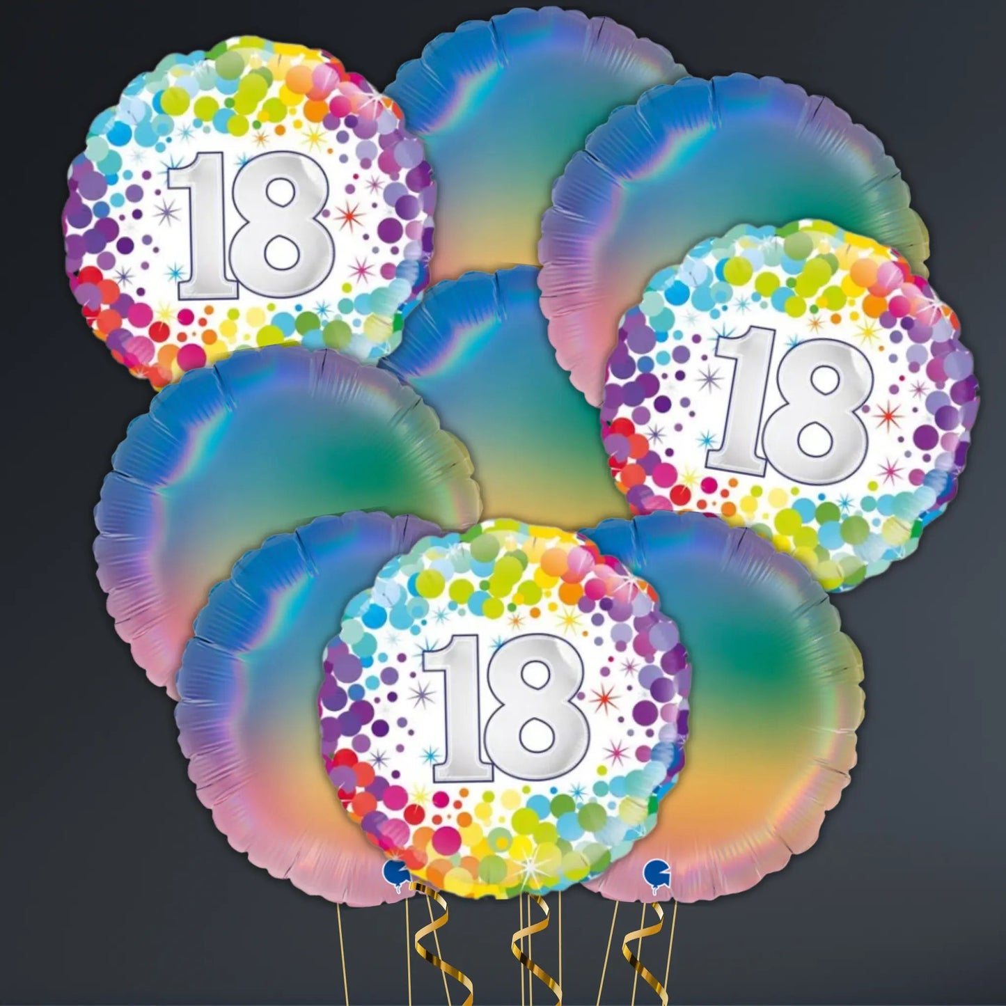Colourful Confetti 18th Birthday Balloon Package – Helium Filled | The Party Hut Cheltenham