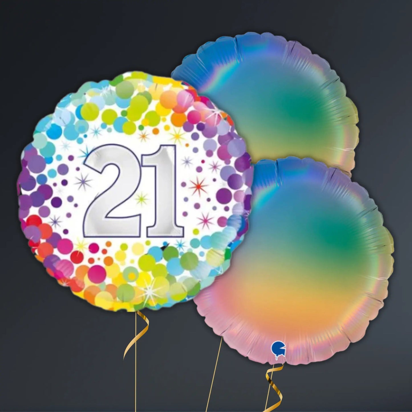 Colourful Confetti 21st Birthday Balloon Package – Helium Filled | The Party Hut Cheltenham