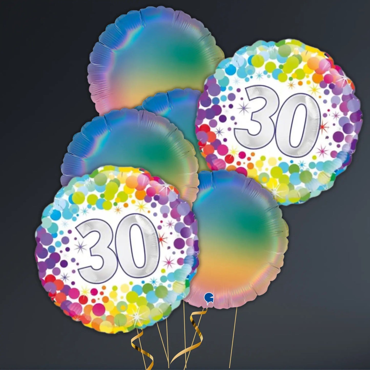 Colourful Confetti 30th Birthday Balloon Package – Helium Filled | The Party Hut Cheltenham