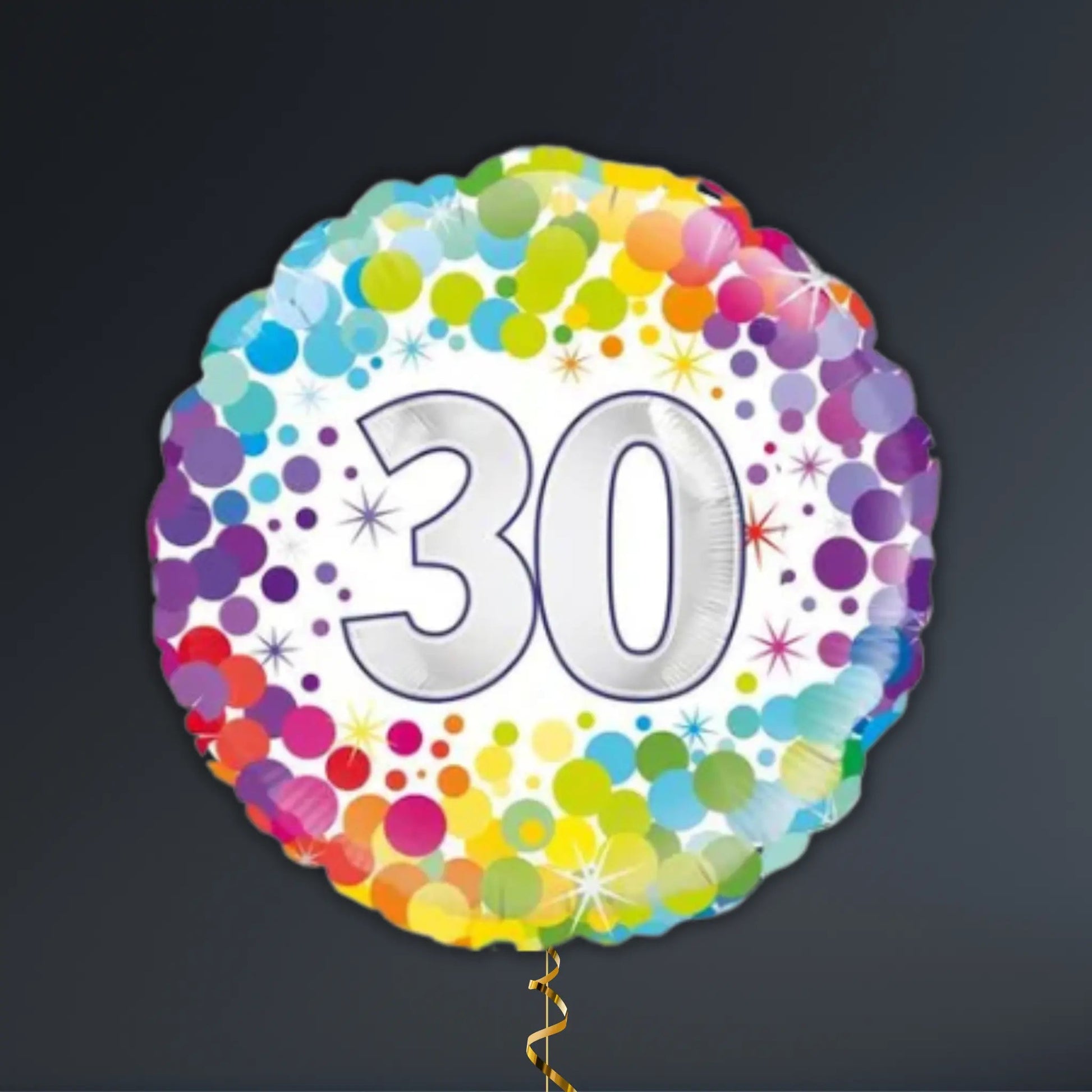 Colourful Confetti 30th Birthday Balloon Package – Helium Filled