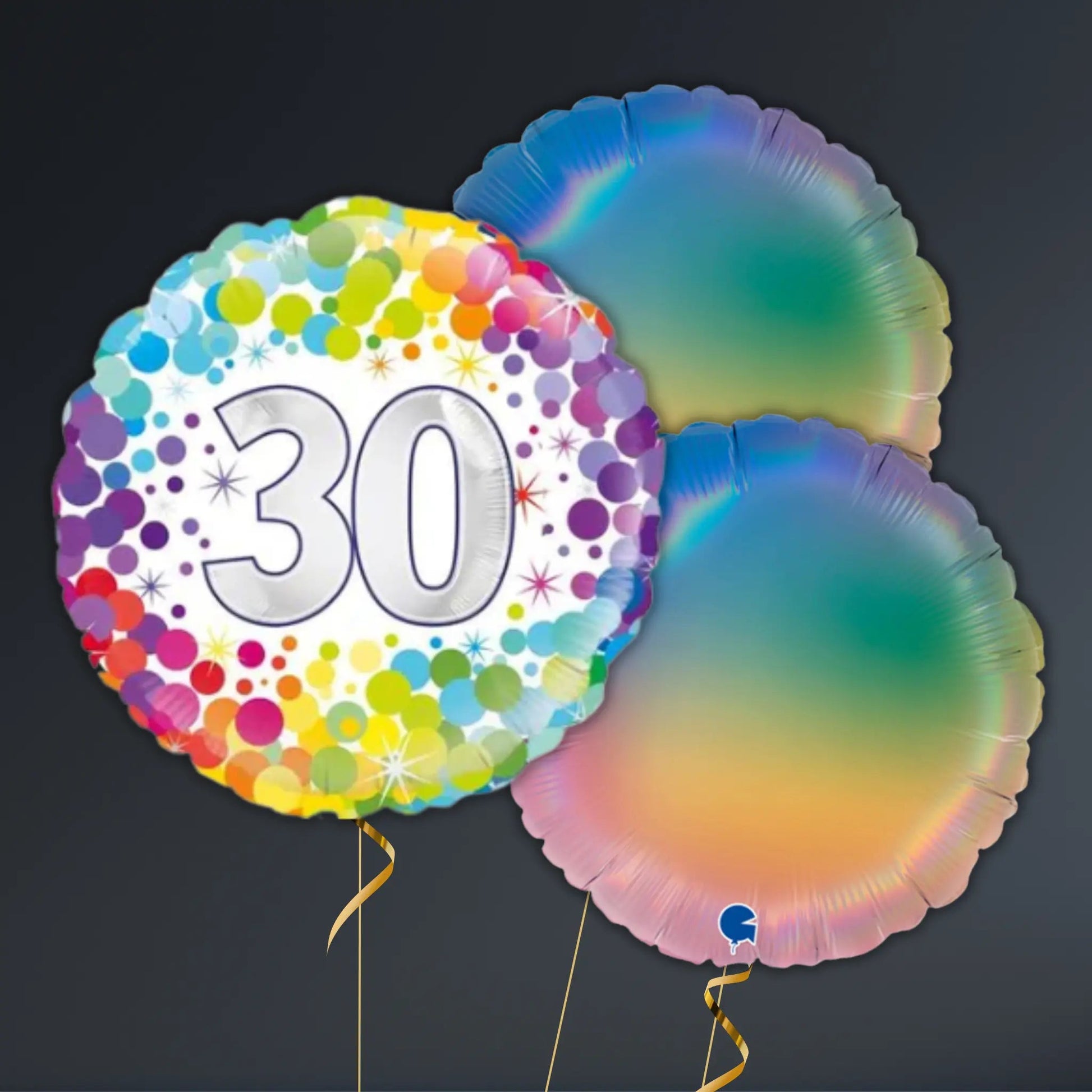 Colourful Confetti 30th Birthday Balloon Package – Helium Filled