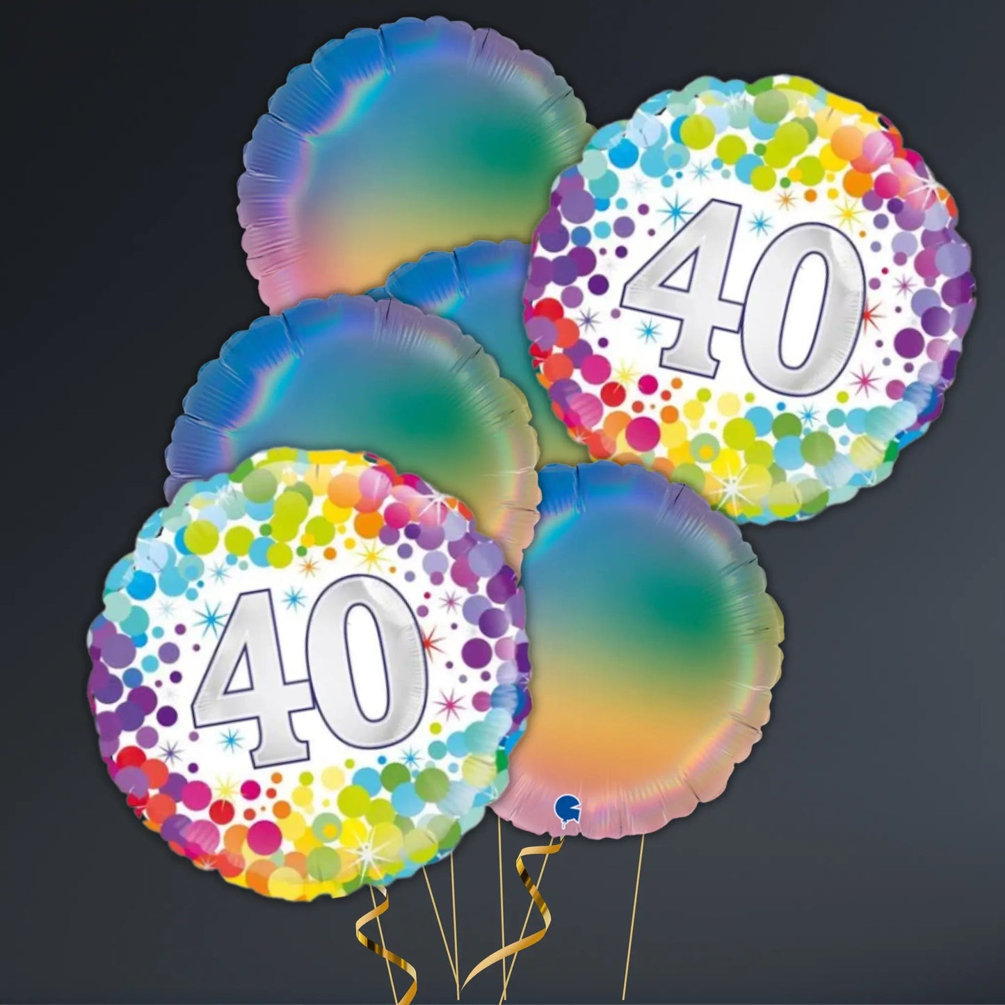 Colourful Confetti 40th Birthday Balloon Package – Helium Filled | The Party Hut Cheltenham