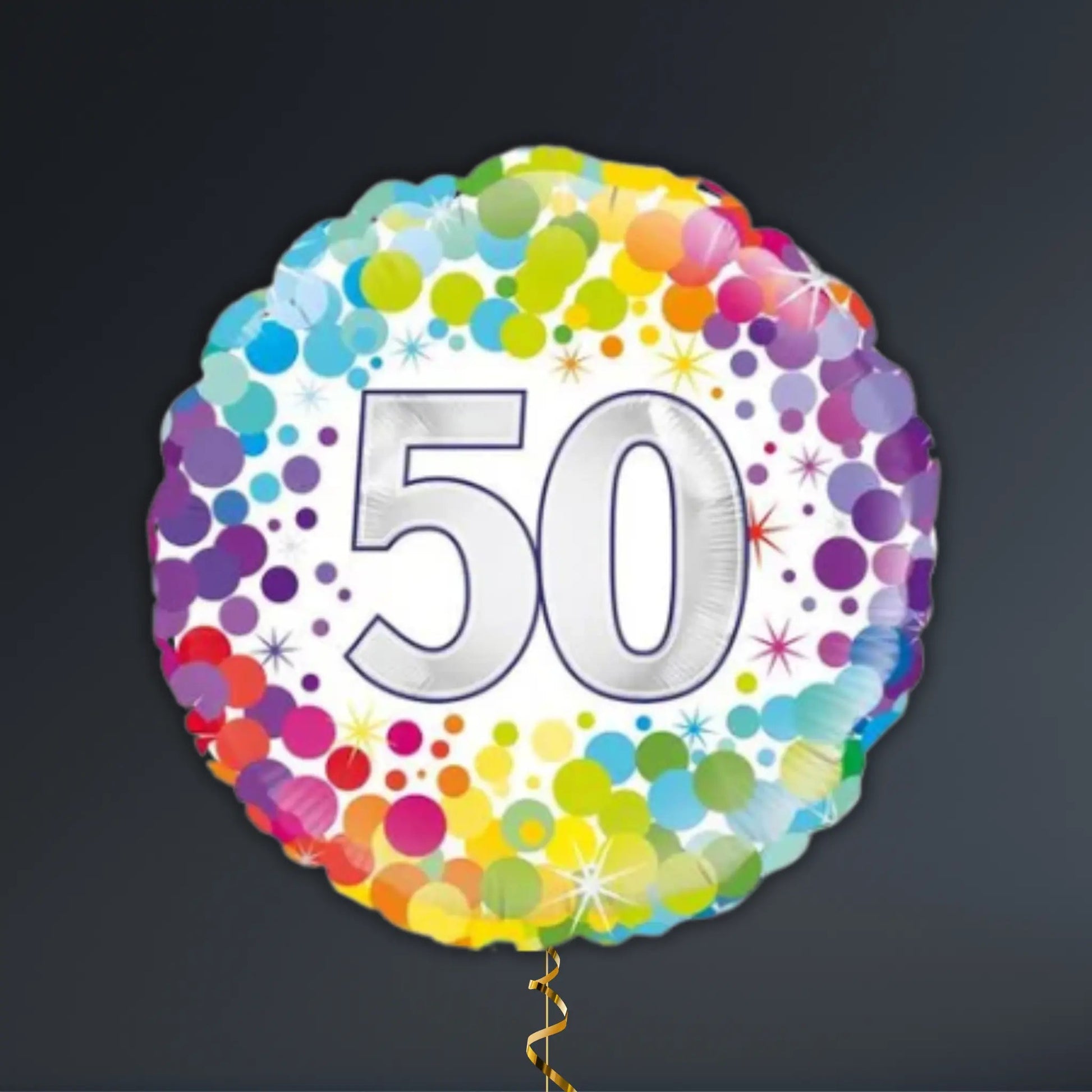 Colourful Confetti 50th Birthday Balloon Package – Helium Filled