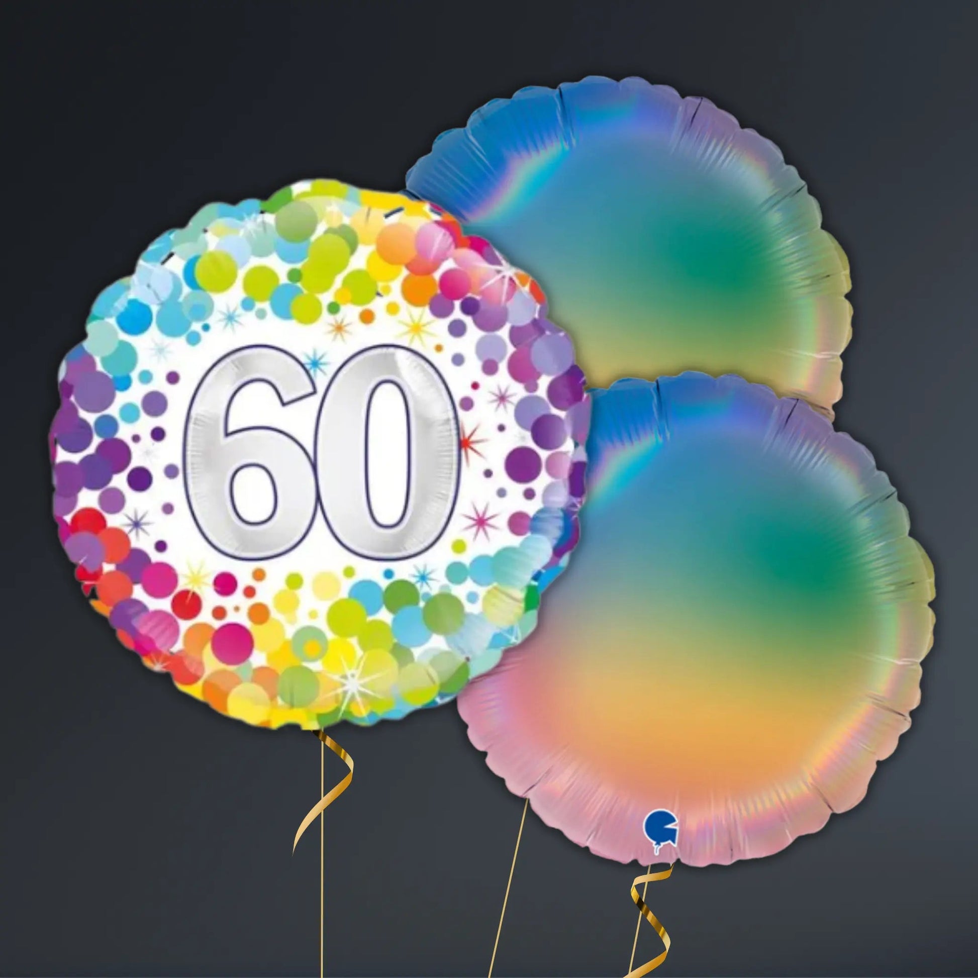 Colourful Confetti 60th Birthday Balloon Package – Helium Filled
