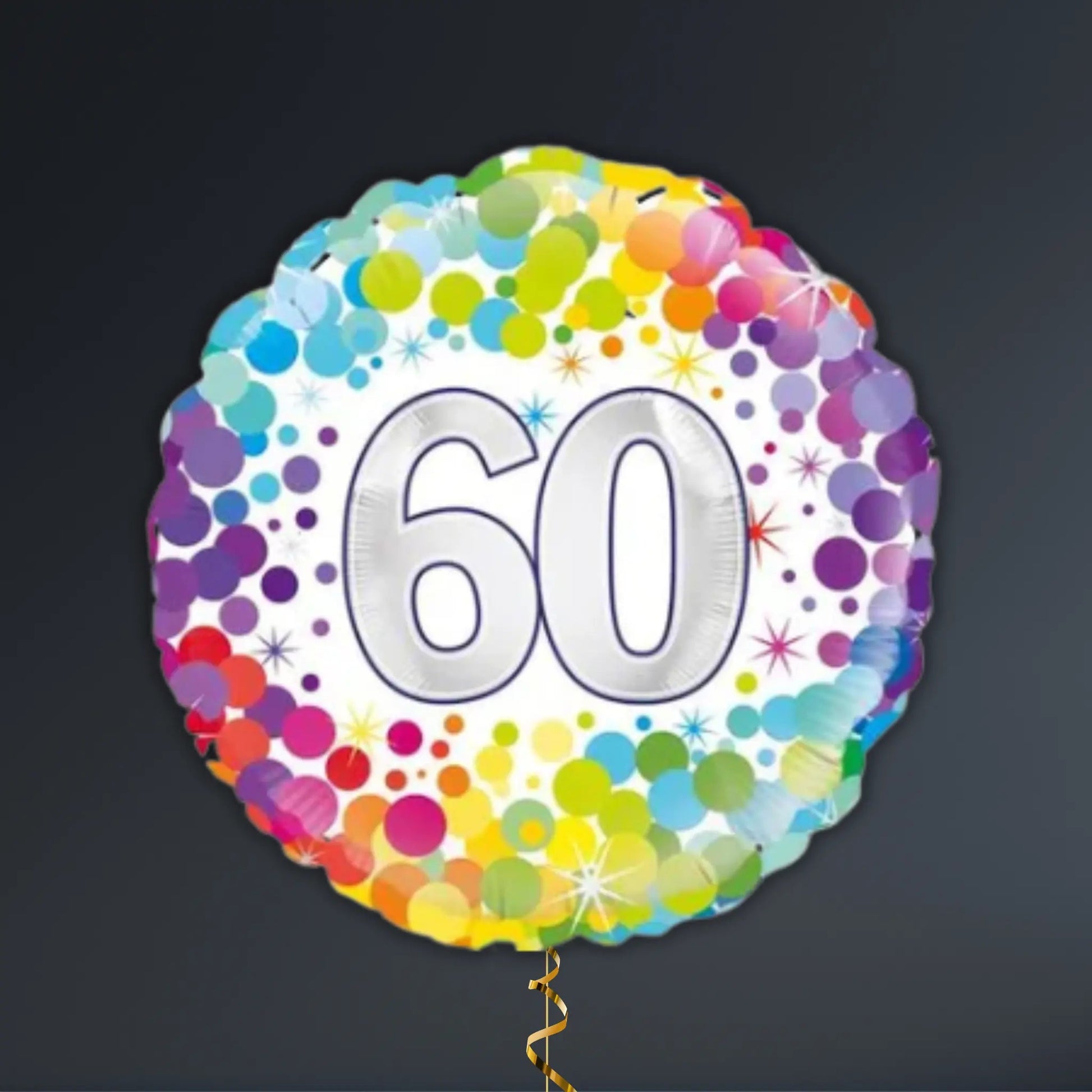 Colourful Confetti 60th Birthday Balloon Package – Helium Filled