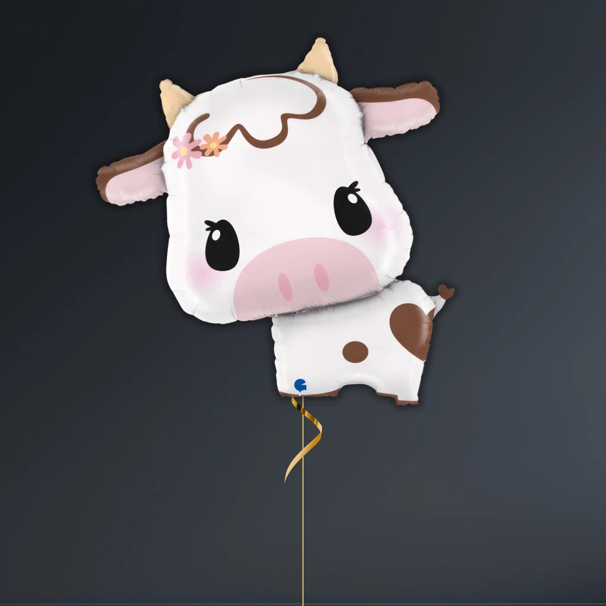 Cute Cow & Pastel Flower Balloon Package – Farm Birthday Party