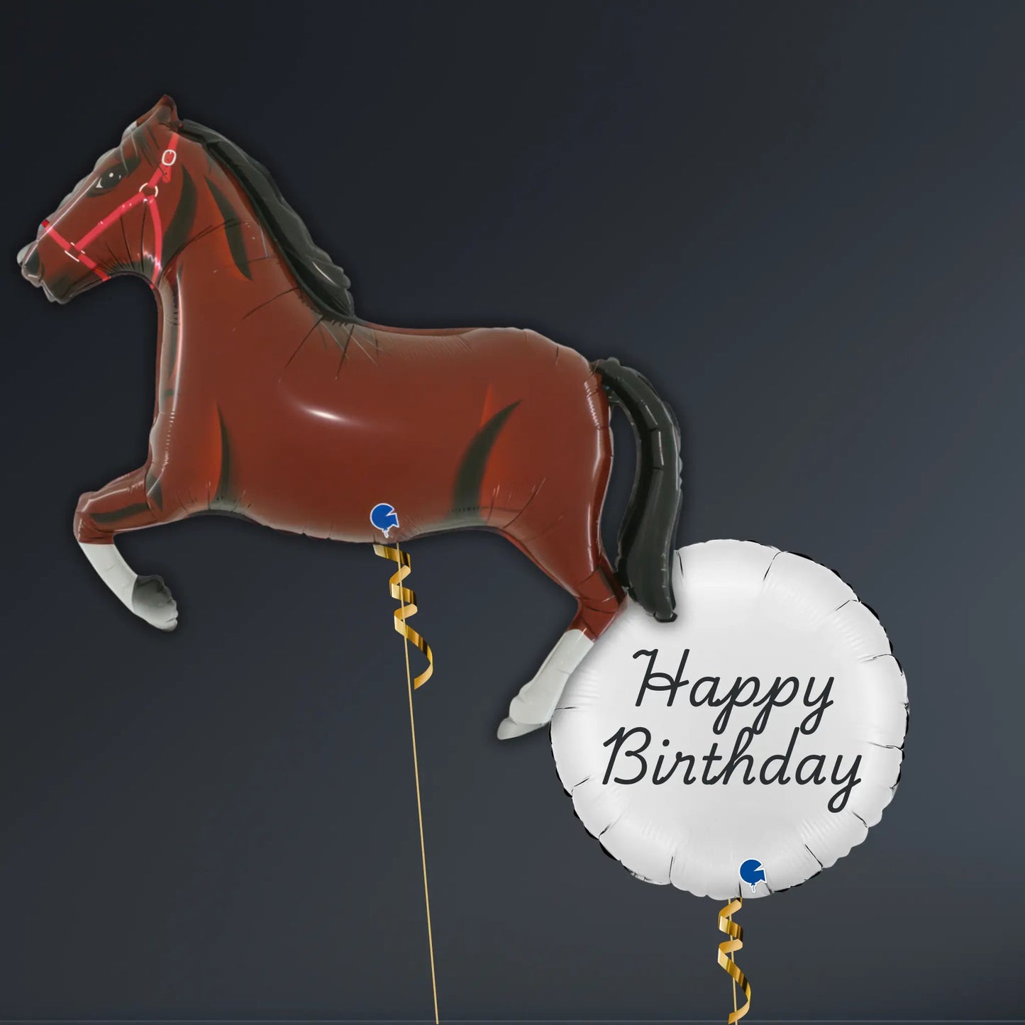 Dark Brown Horse & Birthday Balloon Package – Foil Equestrian Party Balloons | The Party Hut Cheltenham