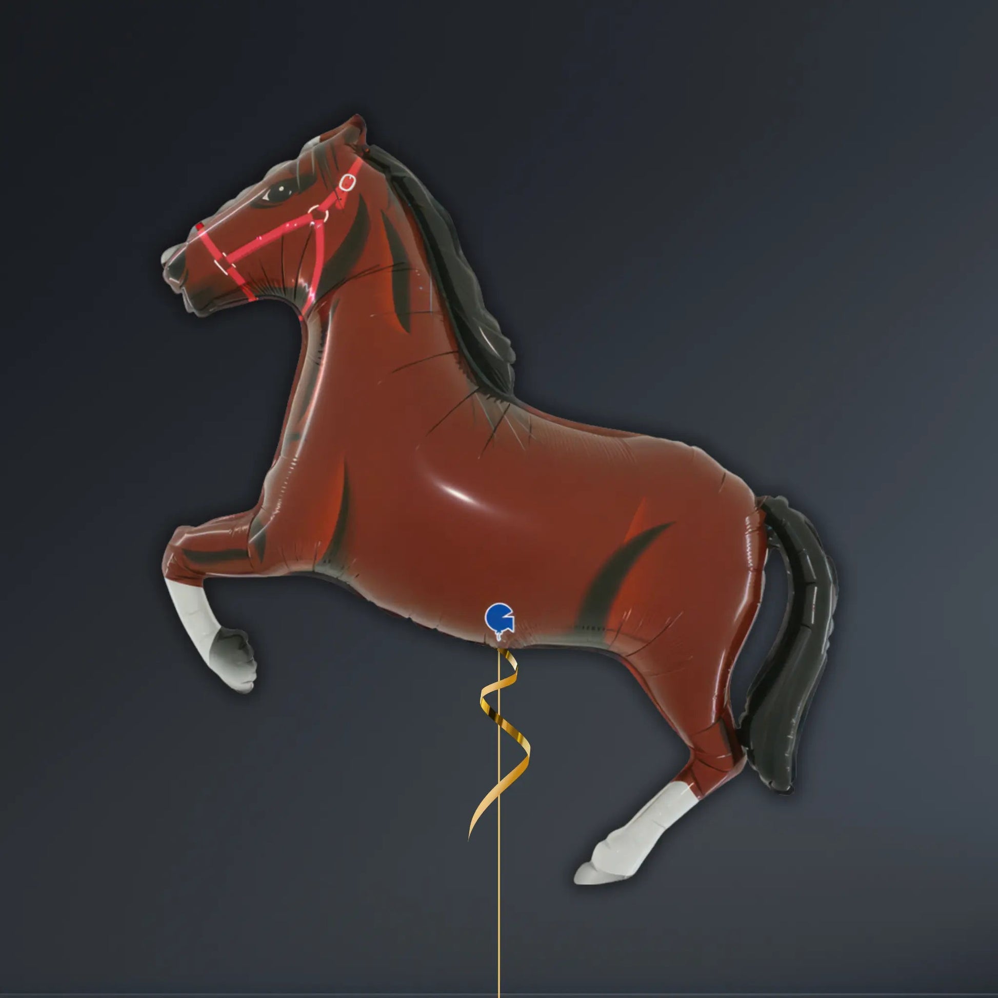Dark Brown Horse & Birthday Balloon Package – Helium Filled