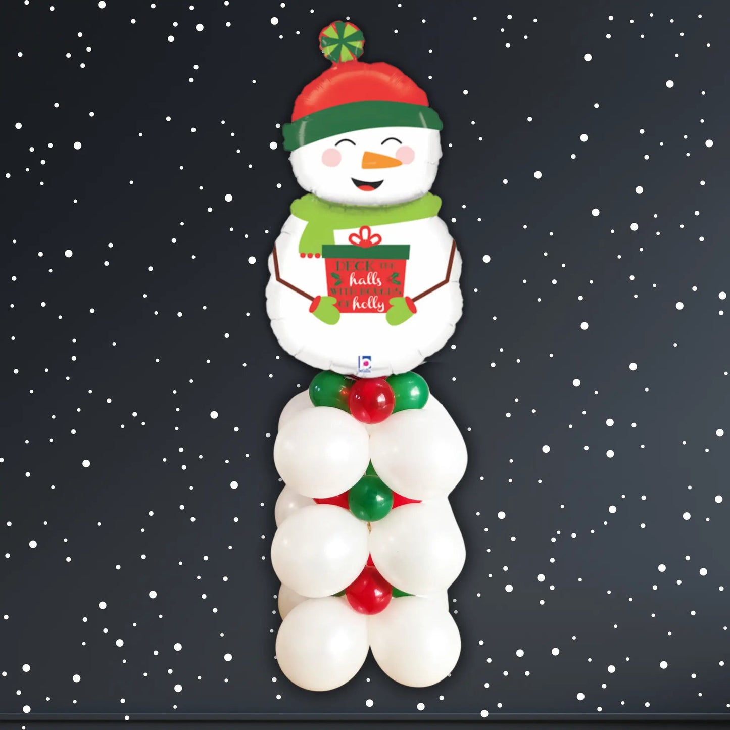 Deck the Halls Snowman Balloon Stack – Christmas Party Decor | The Party Hut Cheltenham