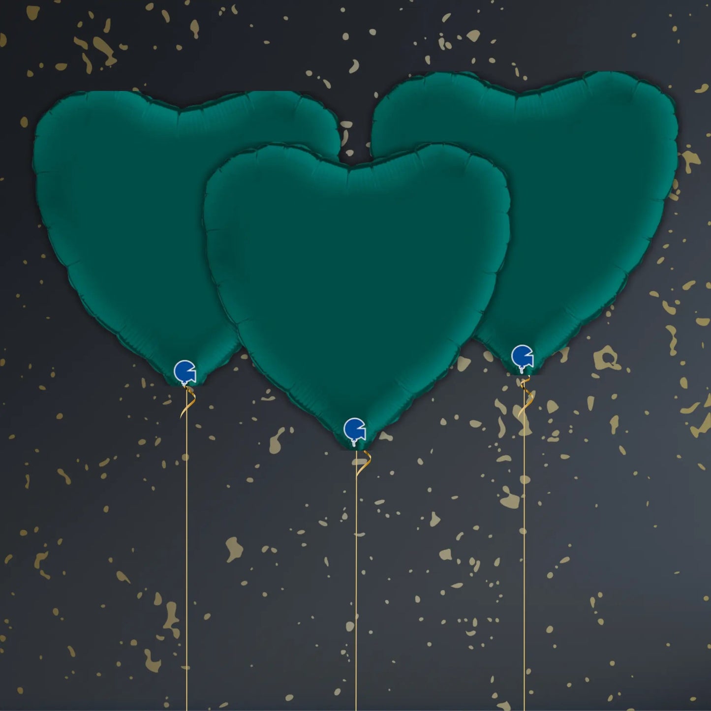 Emerald Green Heart Balloon Package - Helium Filled | The Party Hut Cheltenham