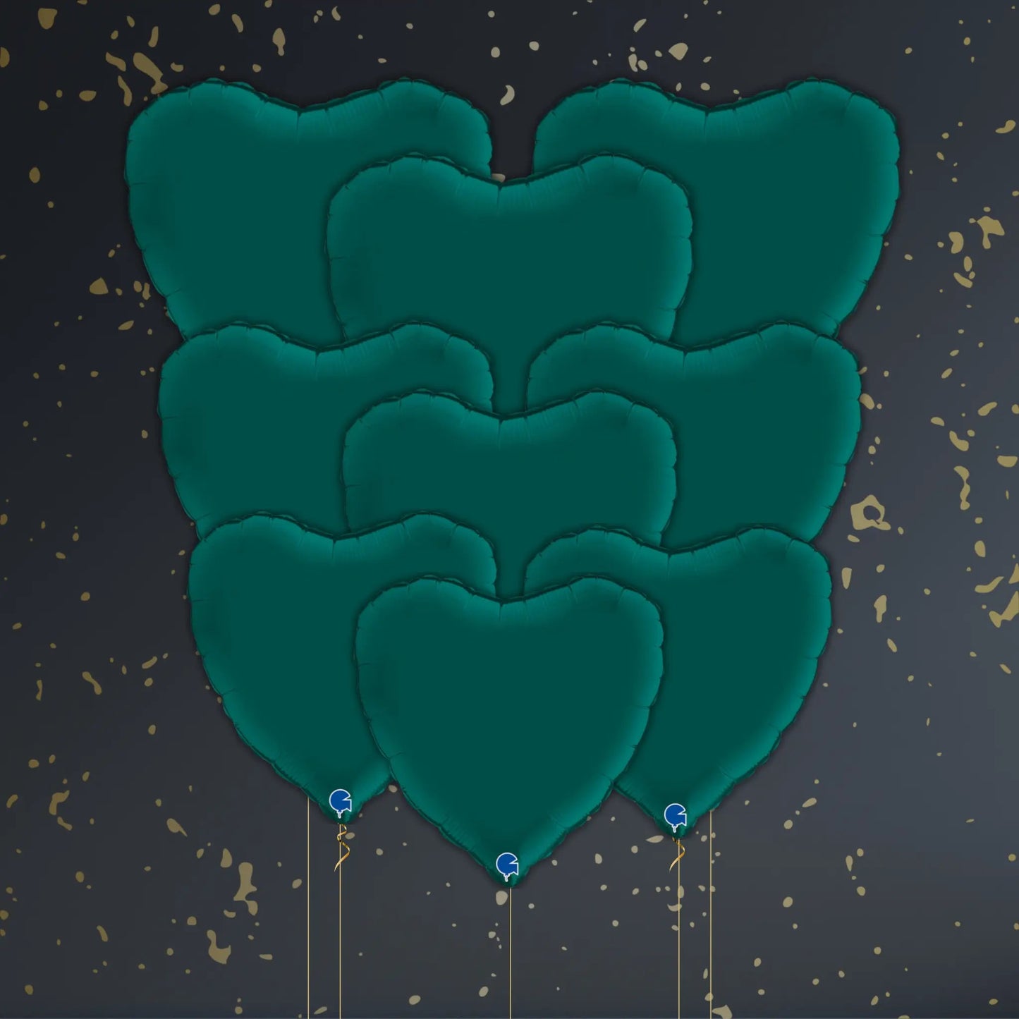 Emerald Green Heart Balloon Package - Helium Filled | The Party Hut Cheltenham