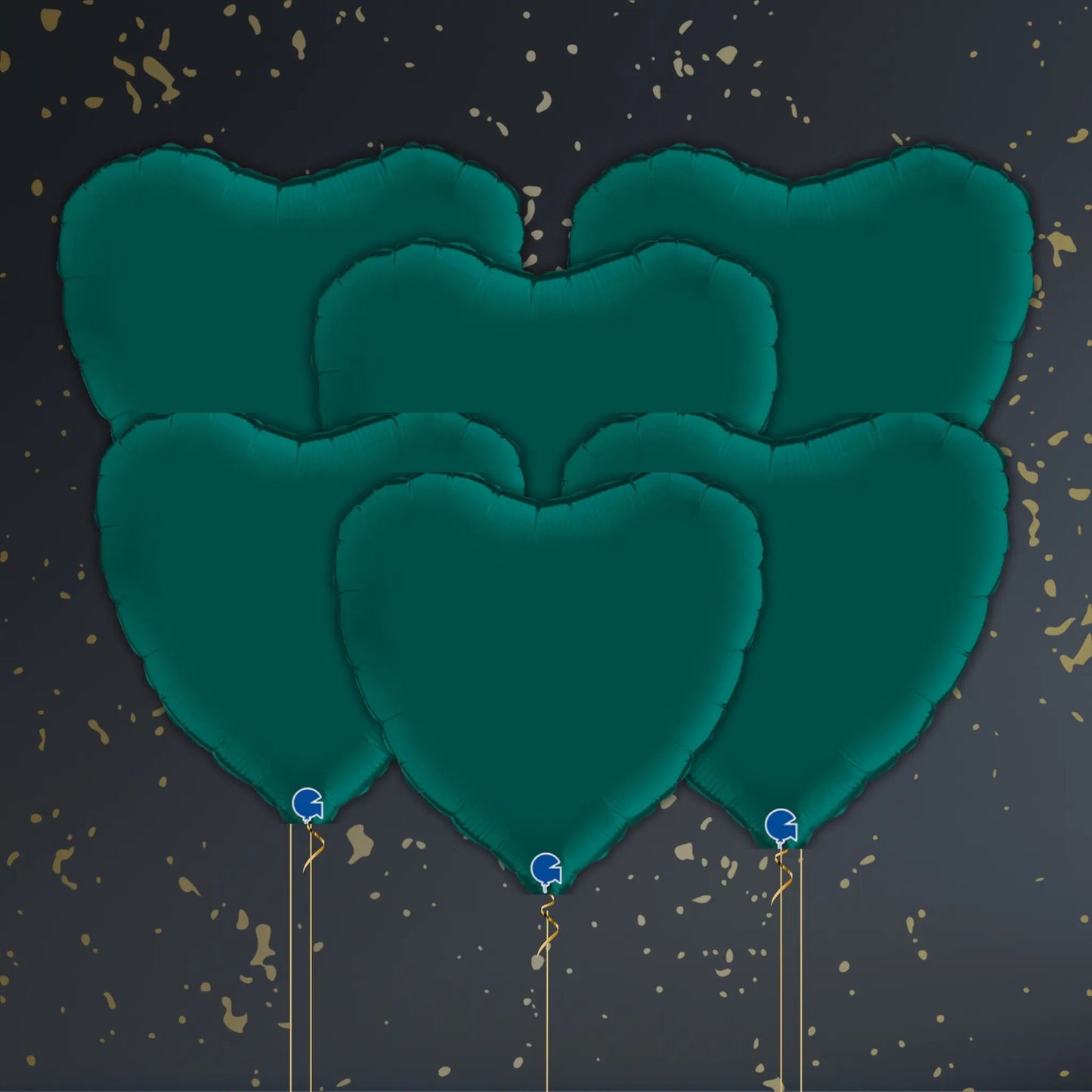 Emerald Green Heart Balloon Package - Helium Filled | The Party Hut Cheltenham