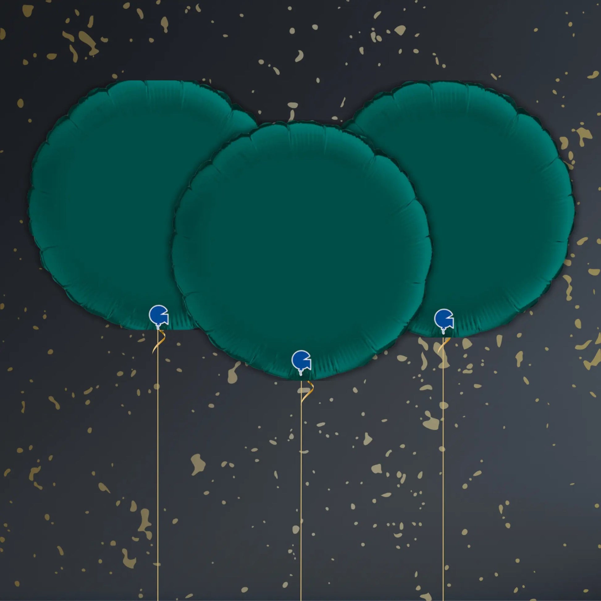 Emerald Green Round Balloon Package - Helium Filled