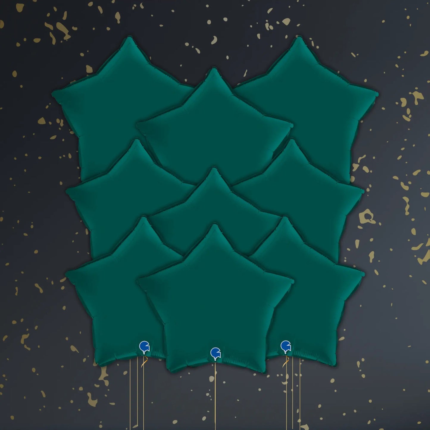 Emerald Green Star Balloon Package - Helium Filled | The Party Hut Cheltenham
