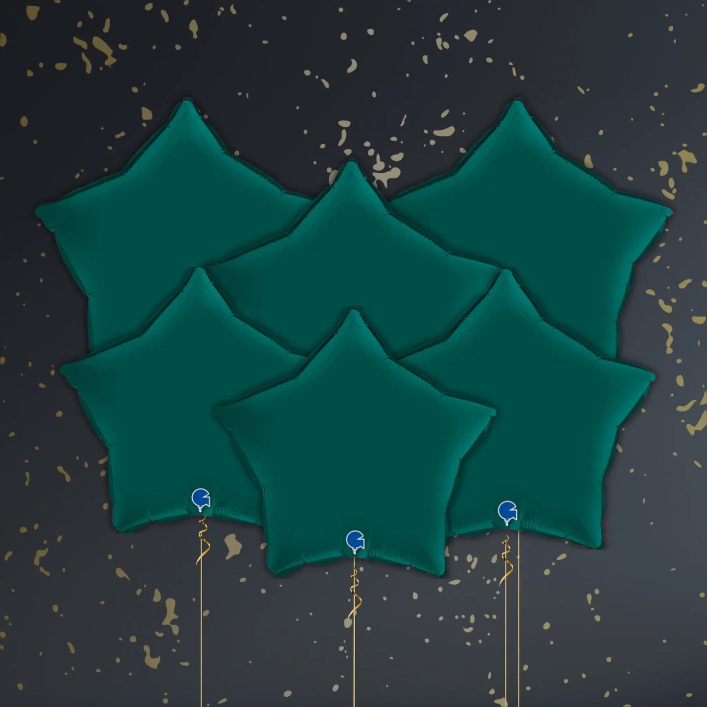 Emerald Green Star Balloon Package - Helium Filled | The Party Hut Cheltenham
