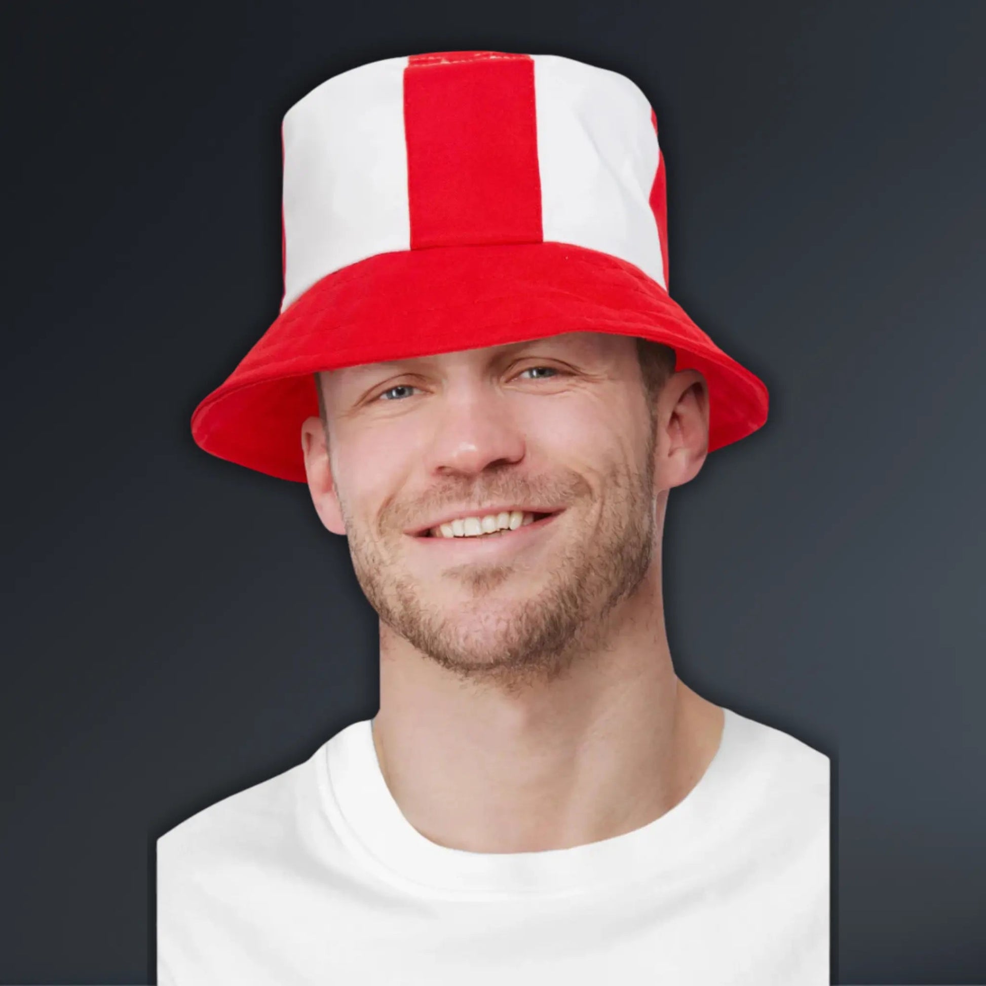England Bucket Hat – Red & White St George’s Flag Supporter Hat
