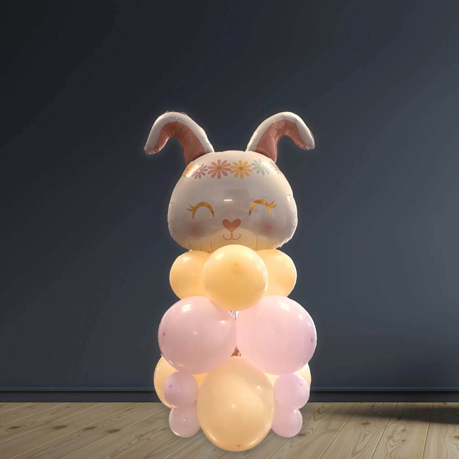 Pink Bunny Balloon Stack | Air-Filled Balloon Display