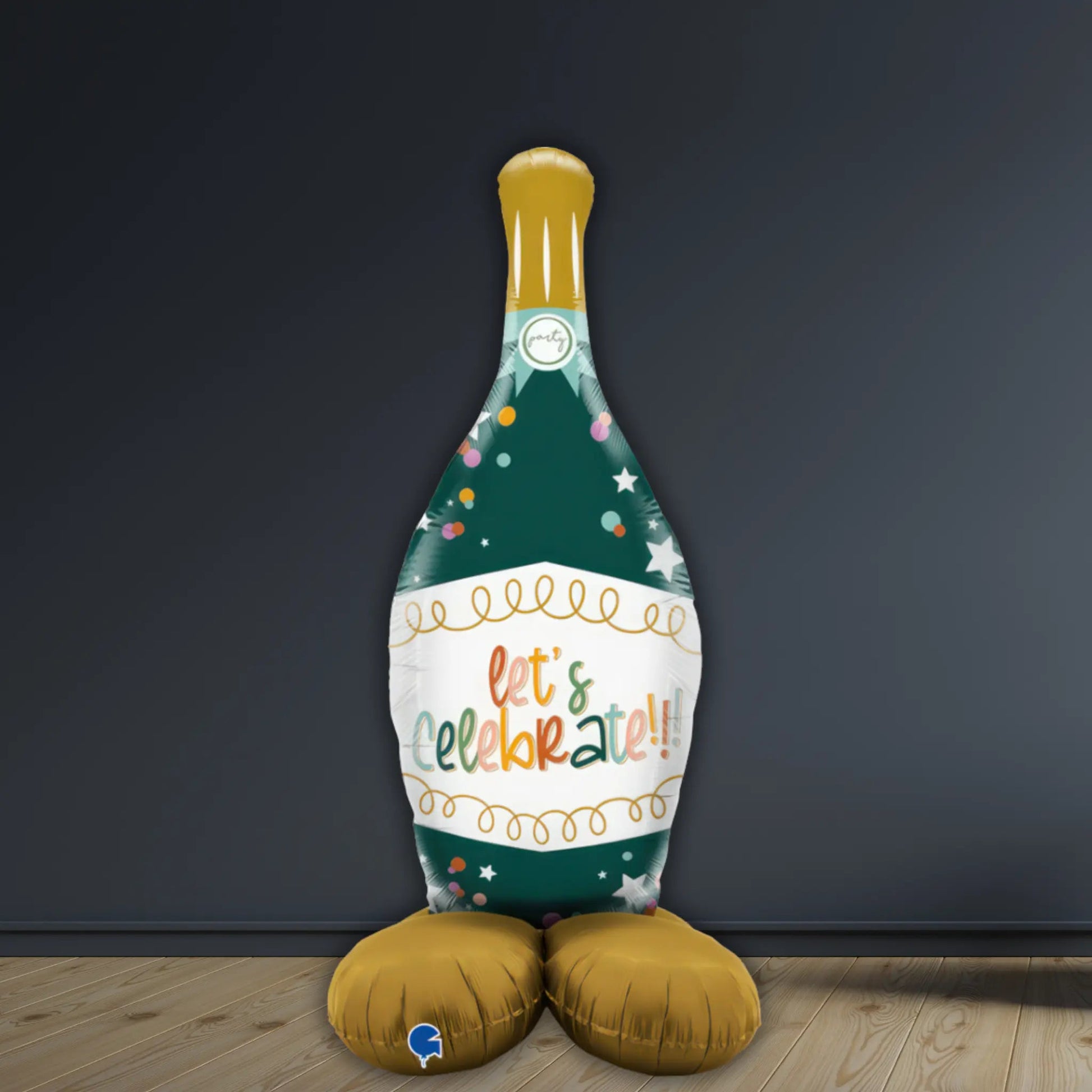 Giant Champagne & Star Balloon Package – Birthday Celebration Style